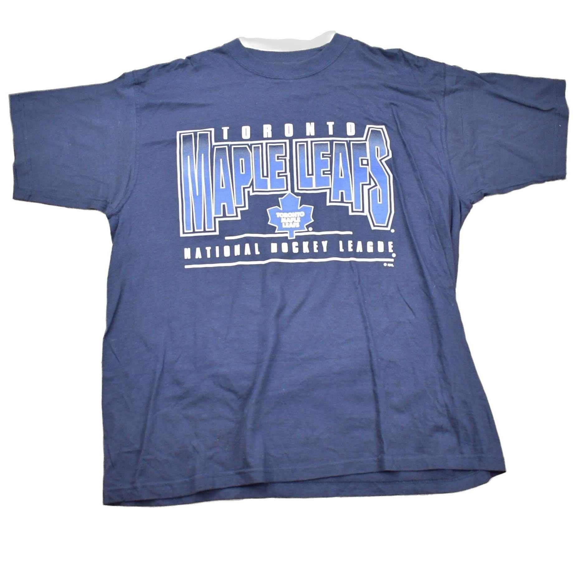Starter Clothing > Gender Neutral Adult Clothing > Tops & Tees > T Shirts Vintage 1990s NHL Starter Toronto Maple Leafs Graphic T-Shirt Men's Large