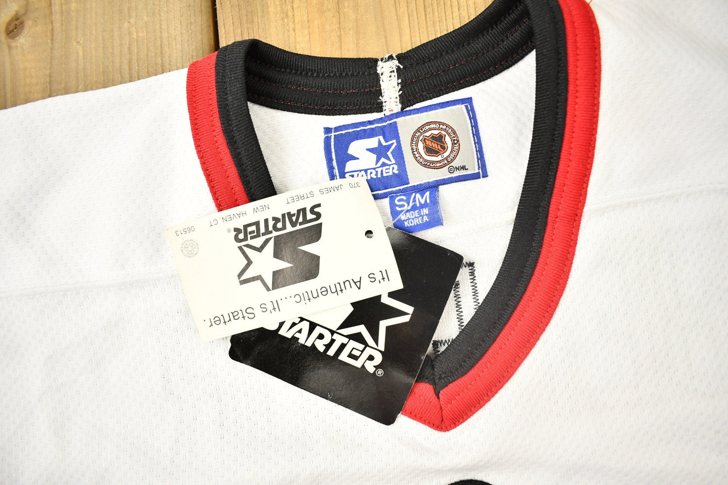 Starter Clothing > Men's Clothing > Sports & Fitness Vintage 1990s Ed Belfour Chicago Blackhawks Deadstock Starter NHL Hockey Jersey Men's Medium