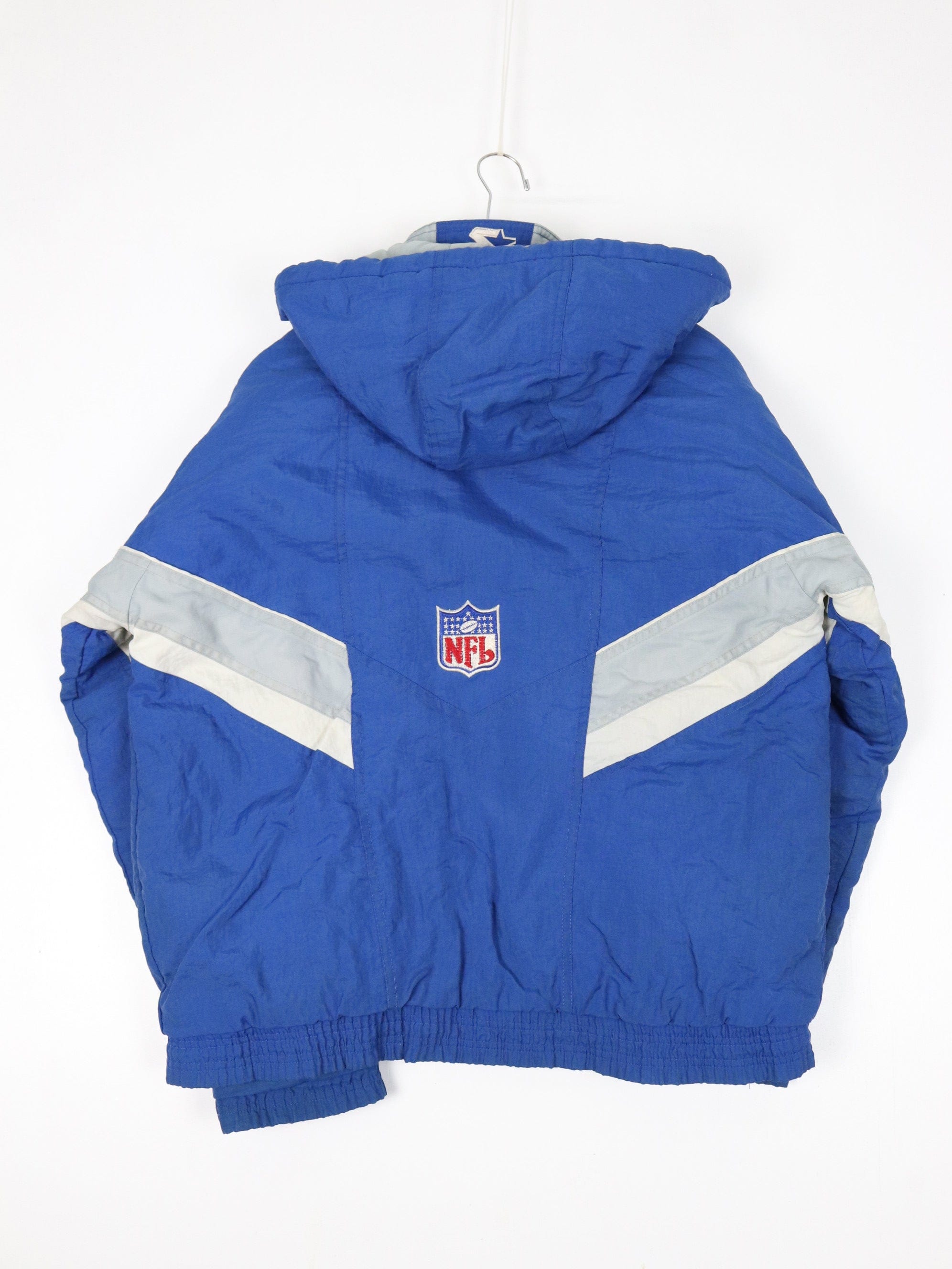 Vintage Detroit Lions Jacket Mens XL Blue Starter Coat NFL