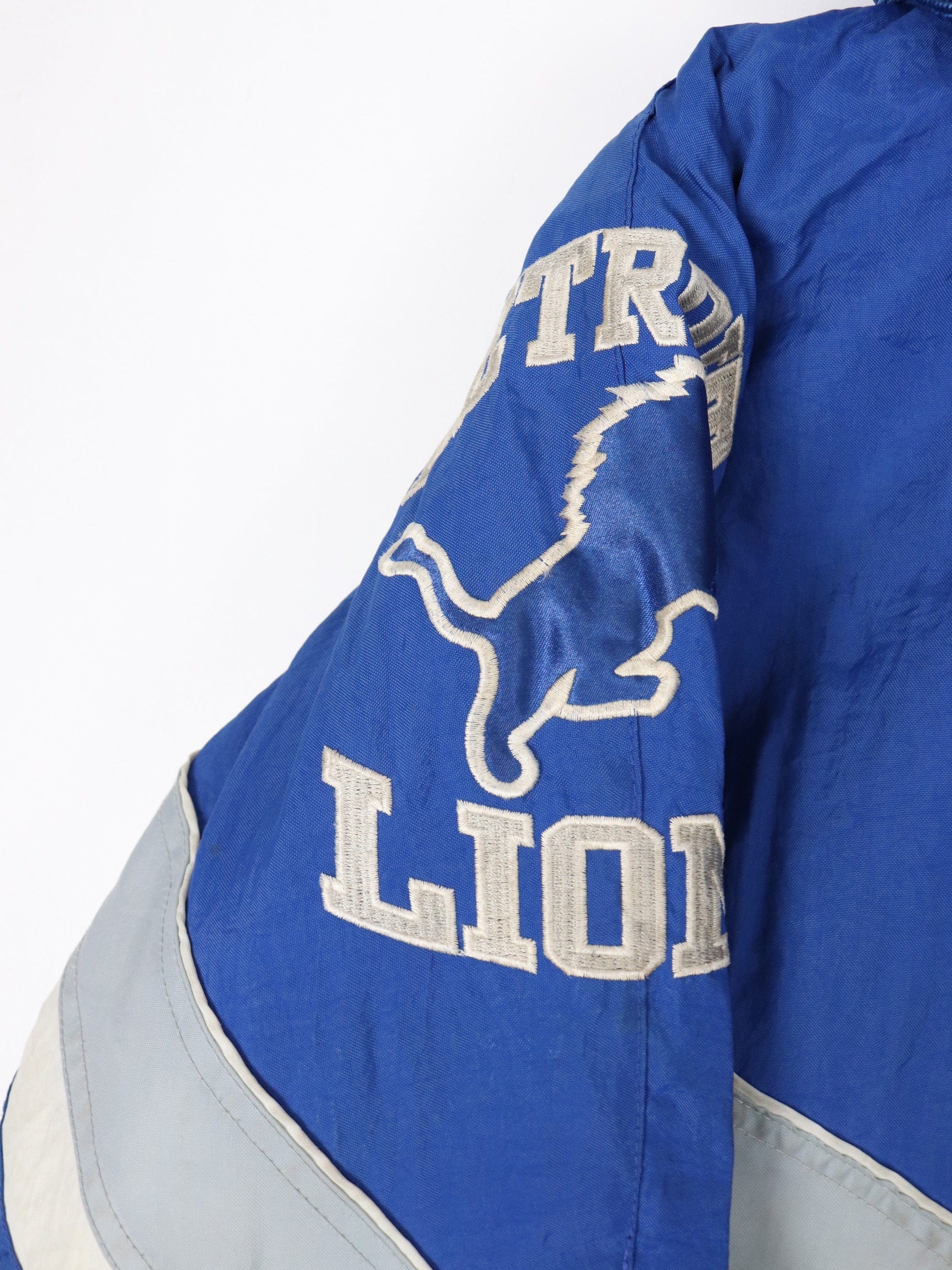 Vintage Detroit Lions Jacket Mens XL Blue Starter Coat NFL