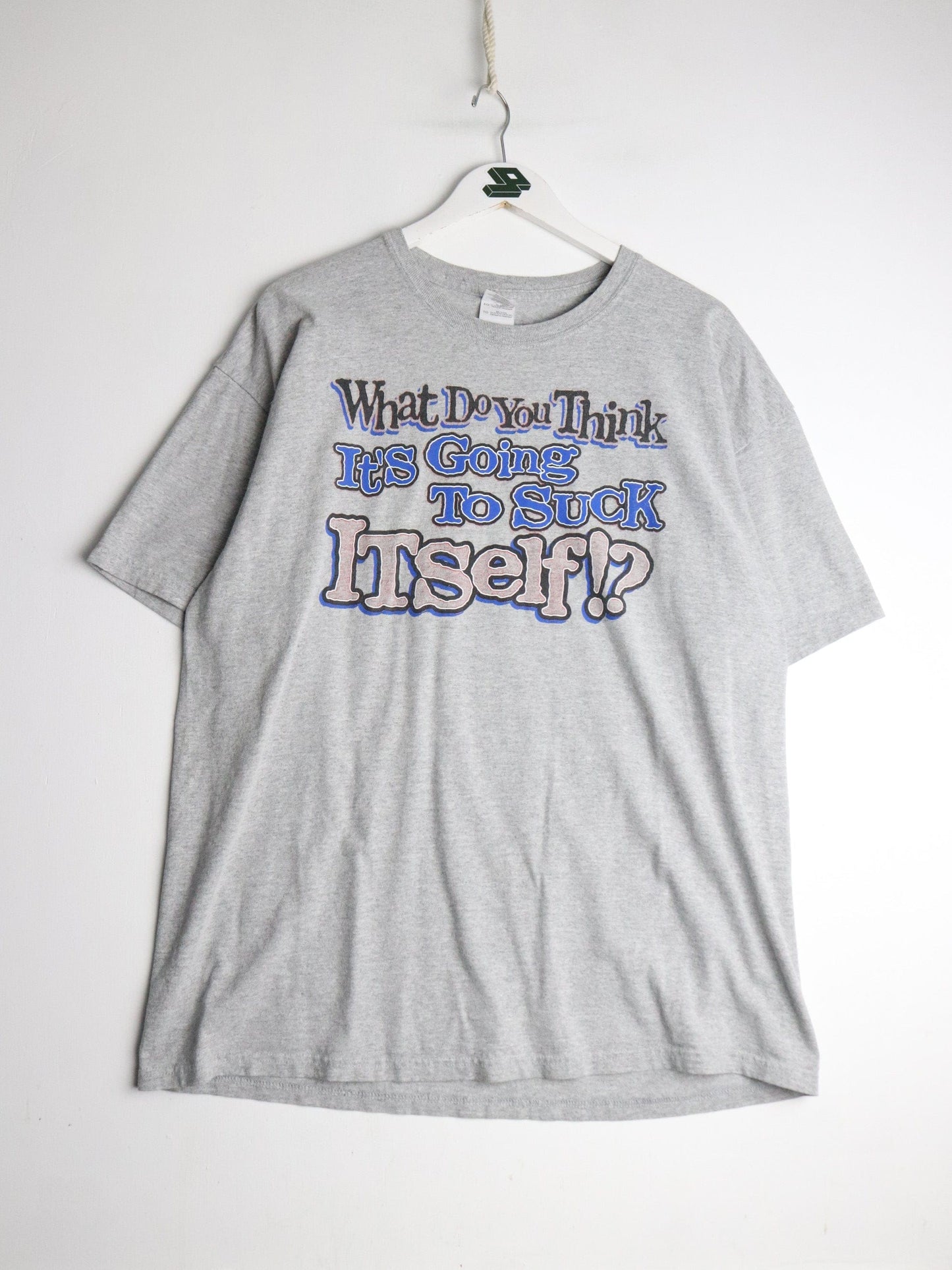Suck Itself T Shirt Mens XL Grey Funny from propervintagecanada