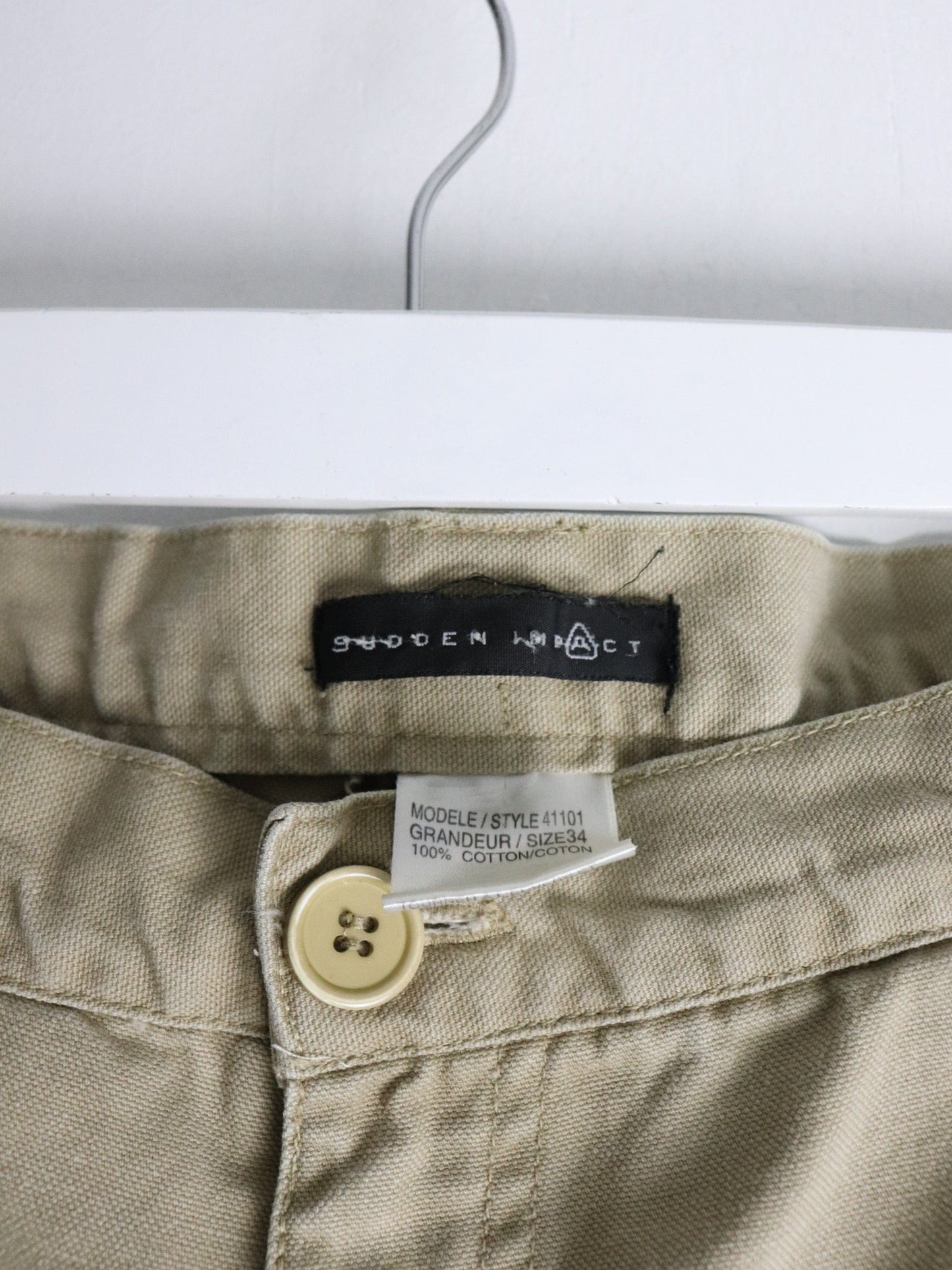 Sudden Impact Pants Mens 34 x 33 Beige from propervintagecanada
