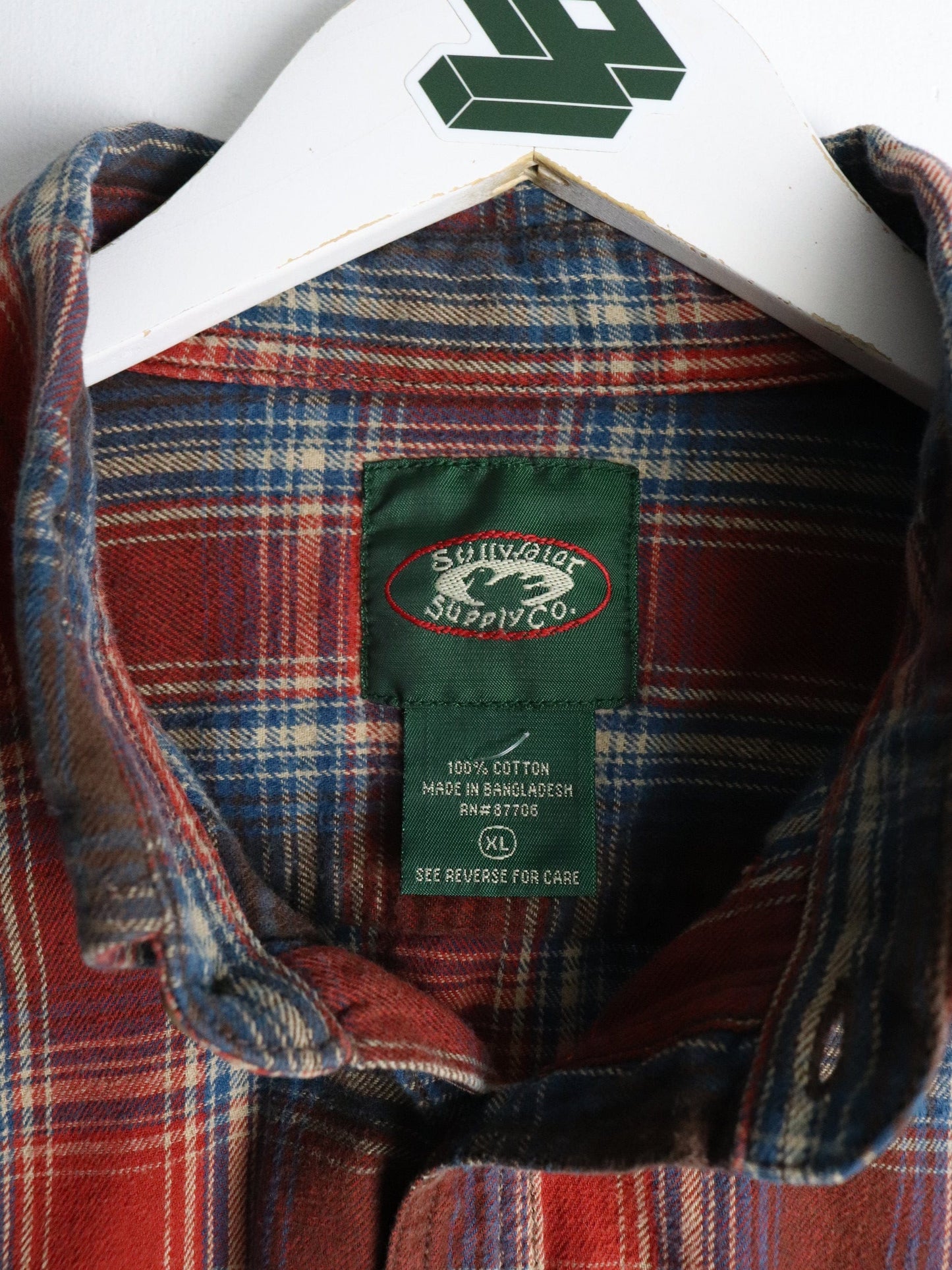 Survivor Supply Co Shirt Mens XL Red Plaid Flannel from propervintagecanada