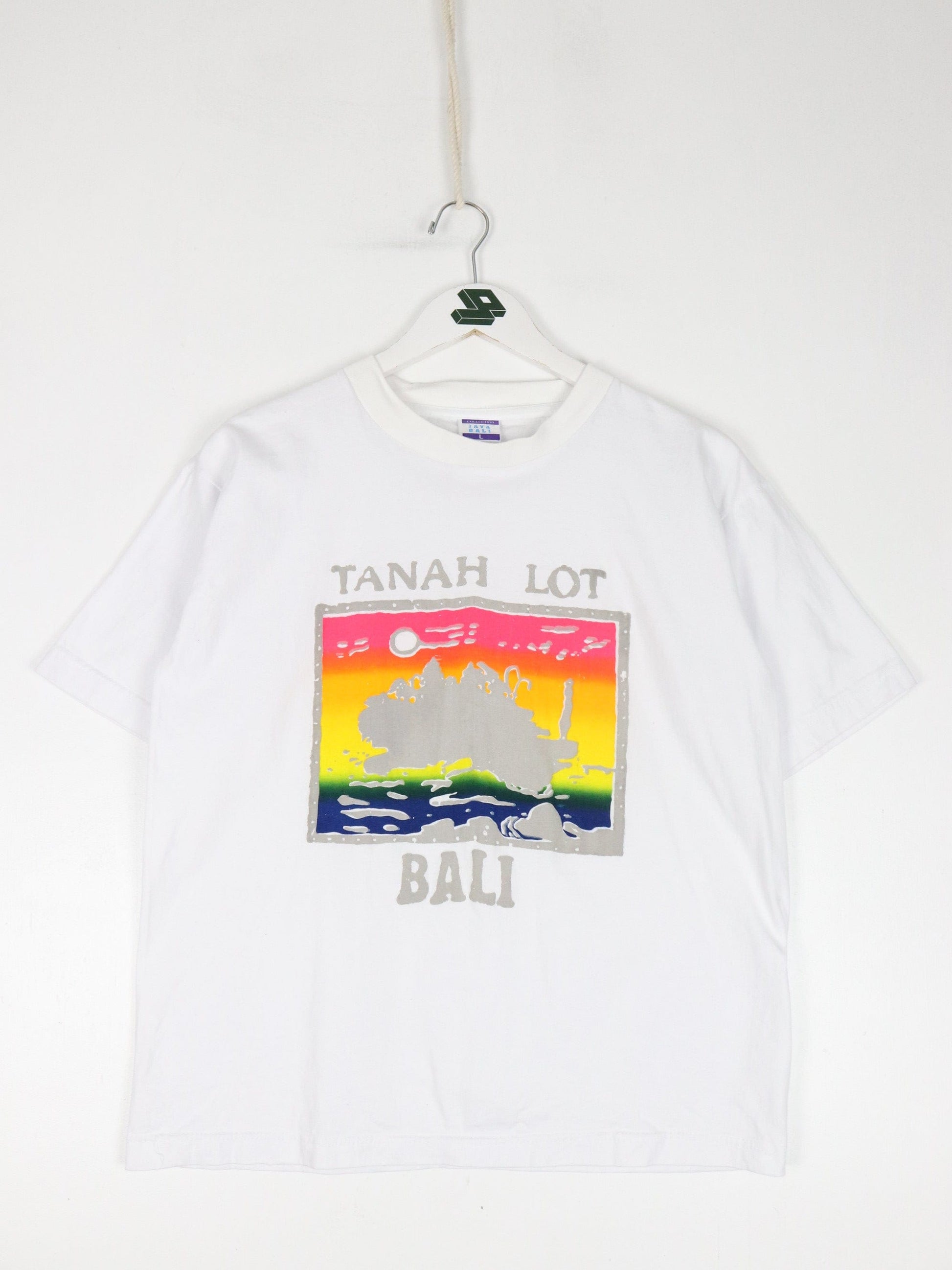 Tanah Lot Bali T Shirt Youth Large White Vacation Travel from propervintagecanada