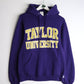 Taylor University Sweatshirt Mens Small Purple Hoodie from propervintagecanada