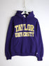 Taylor University Sweatshirt Mens Small Purple Hoodie from propervintagecanada