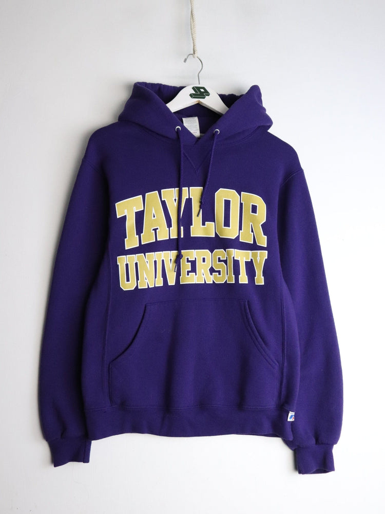 Taylor University Sweatshirt Mens Small Purple Hoodie from propervintagecanada