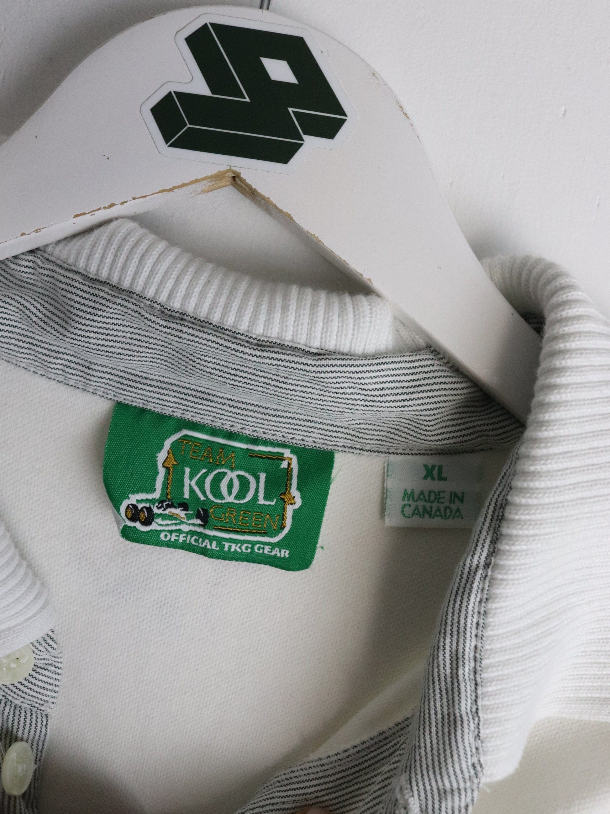Team Kool Green Polo Shirt Mens XL White from propervintagecanada