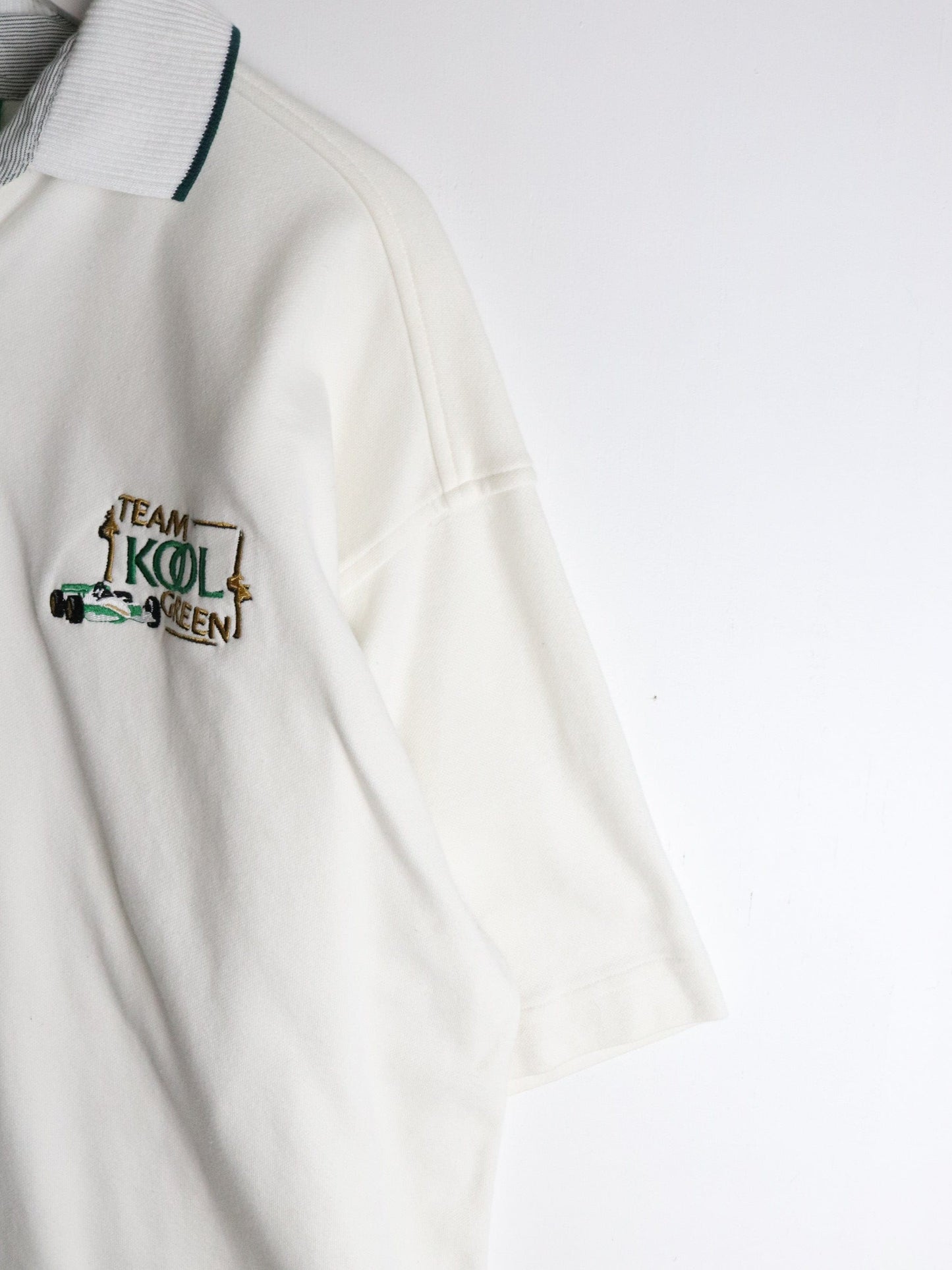 Team Kool Green Polo Shirt Mens XL White from propervintagecanada