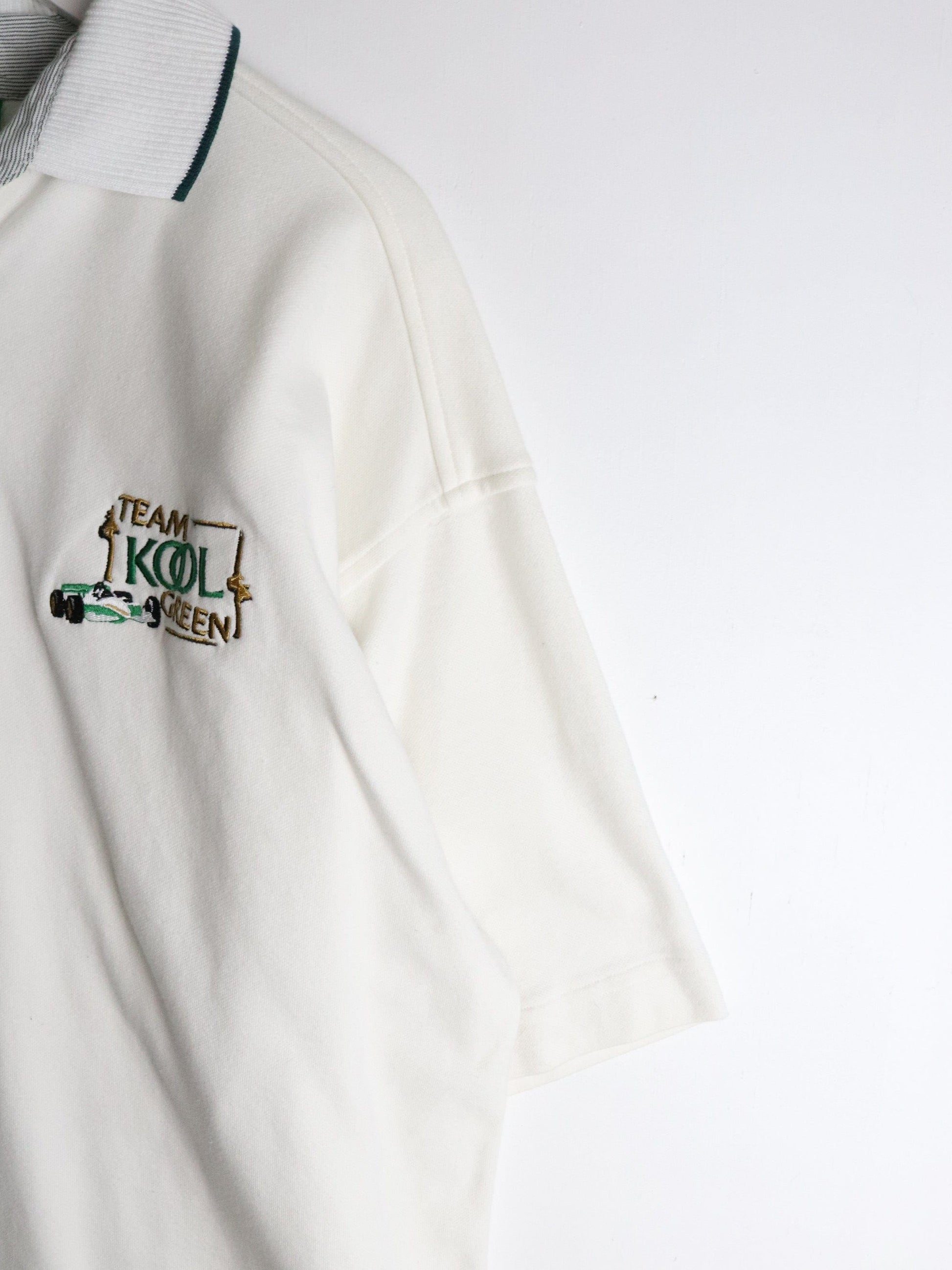 Team Kool Green Polo Shirt Mens XL White from propervintagecanada