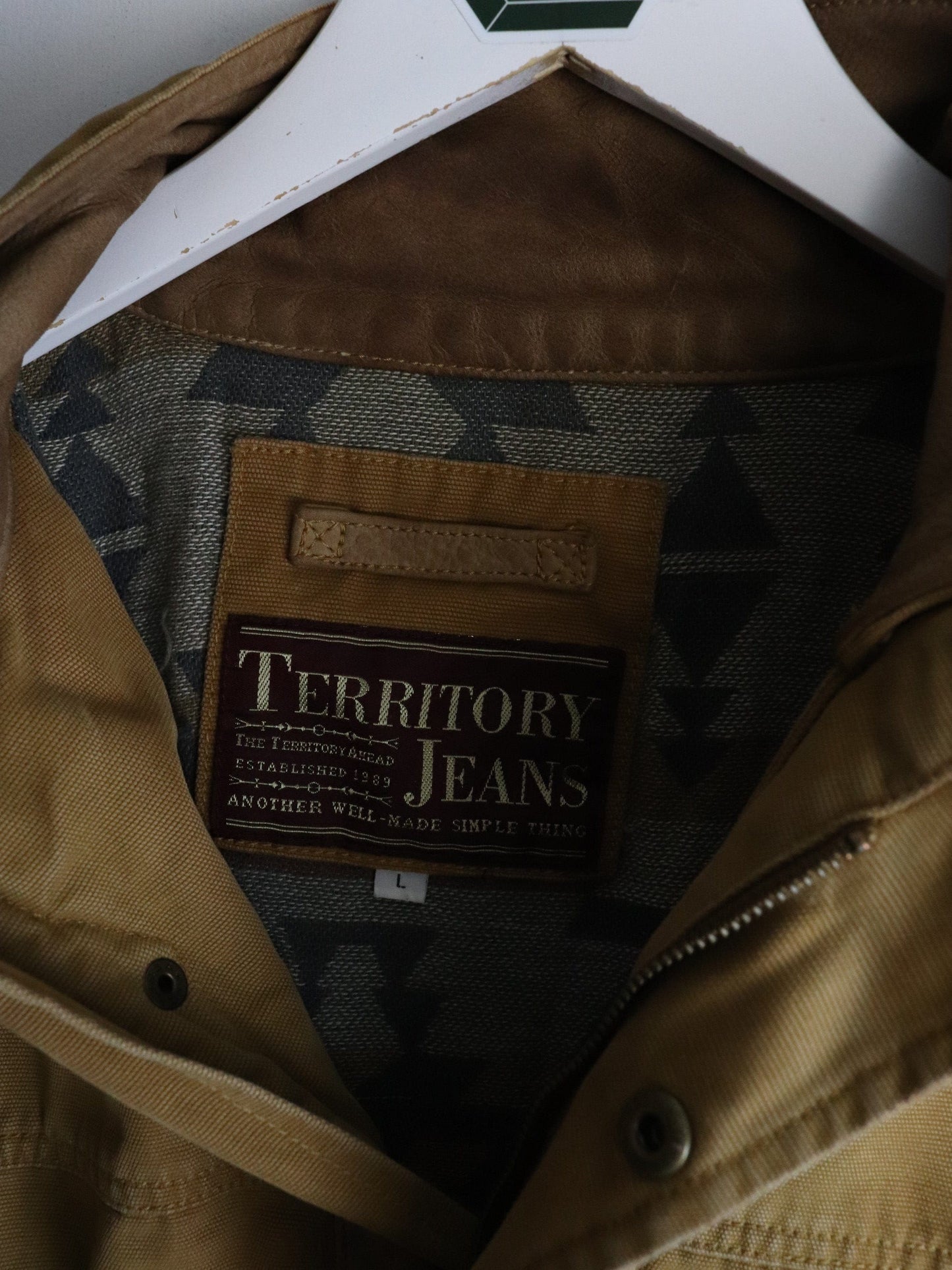 Territory Jeans Jacket Mens Large Brown from propervintagecanada