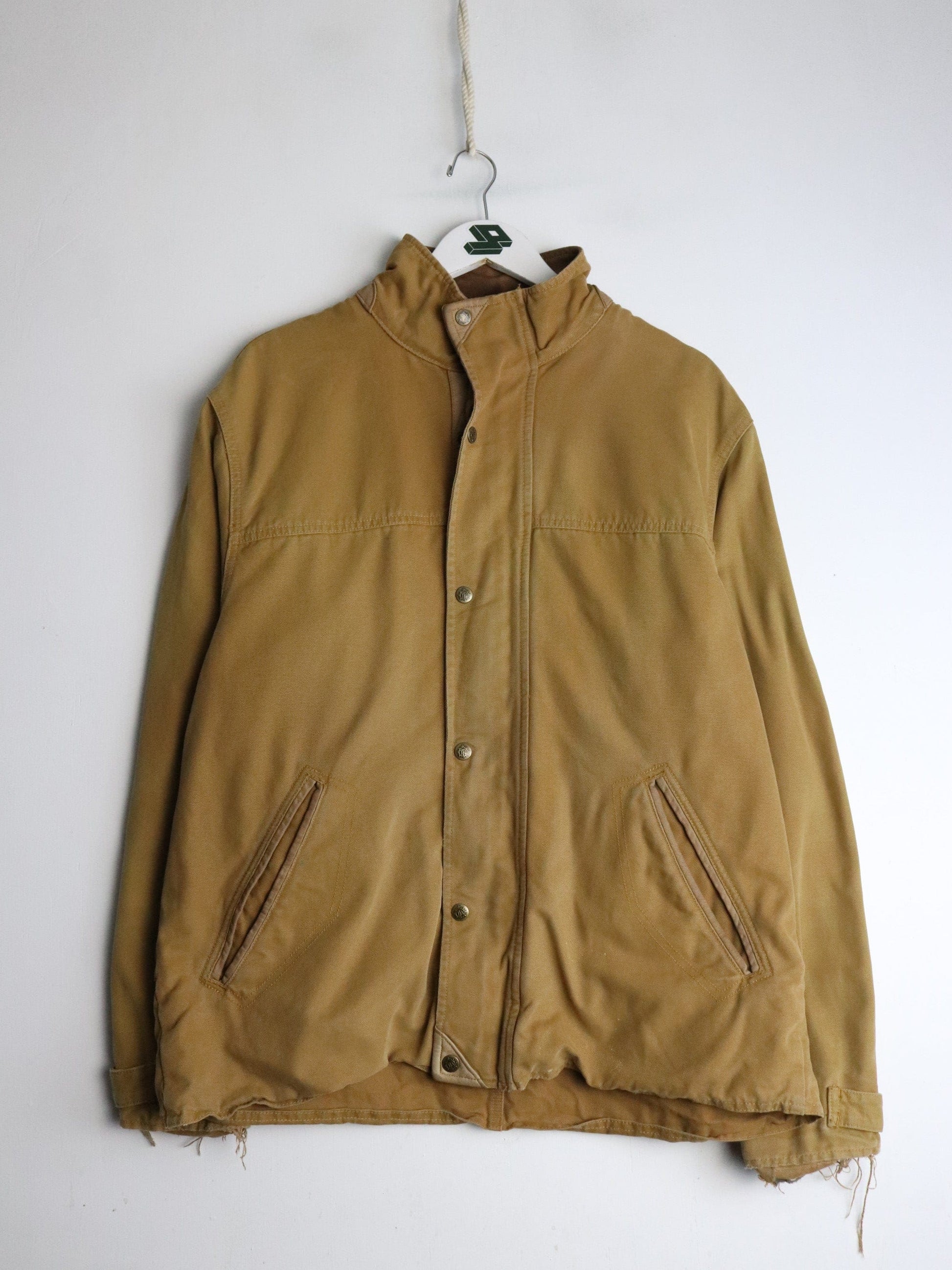 Territory Jeans Jacket Mens Large Brown from propervintagecanada