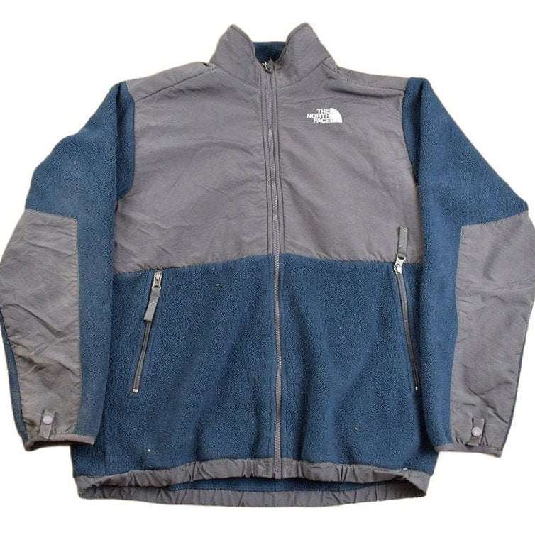 The North Face Clothing > Gender Neutral Adult Clothing > Hoodies & Sweatshirts > Sweatshirts Vintage 1990s Navy Blue North Face Denali Fleece Boys Sweater Men's Medium