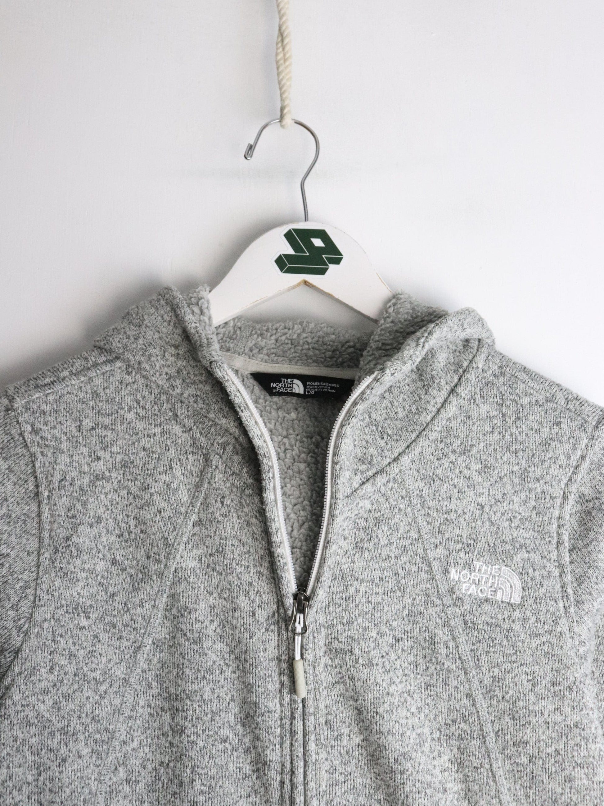 The North Face Sweater Women's Large Grey Full Zip from propervintagecanada