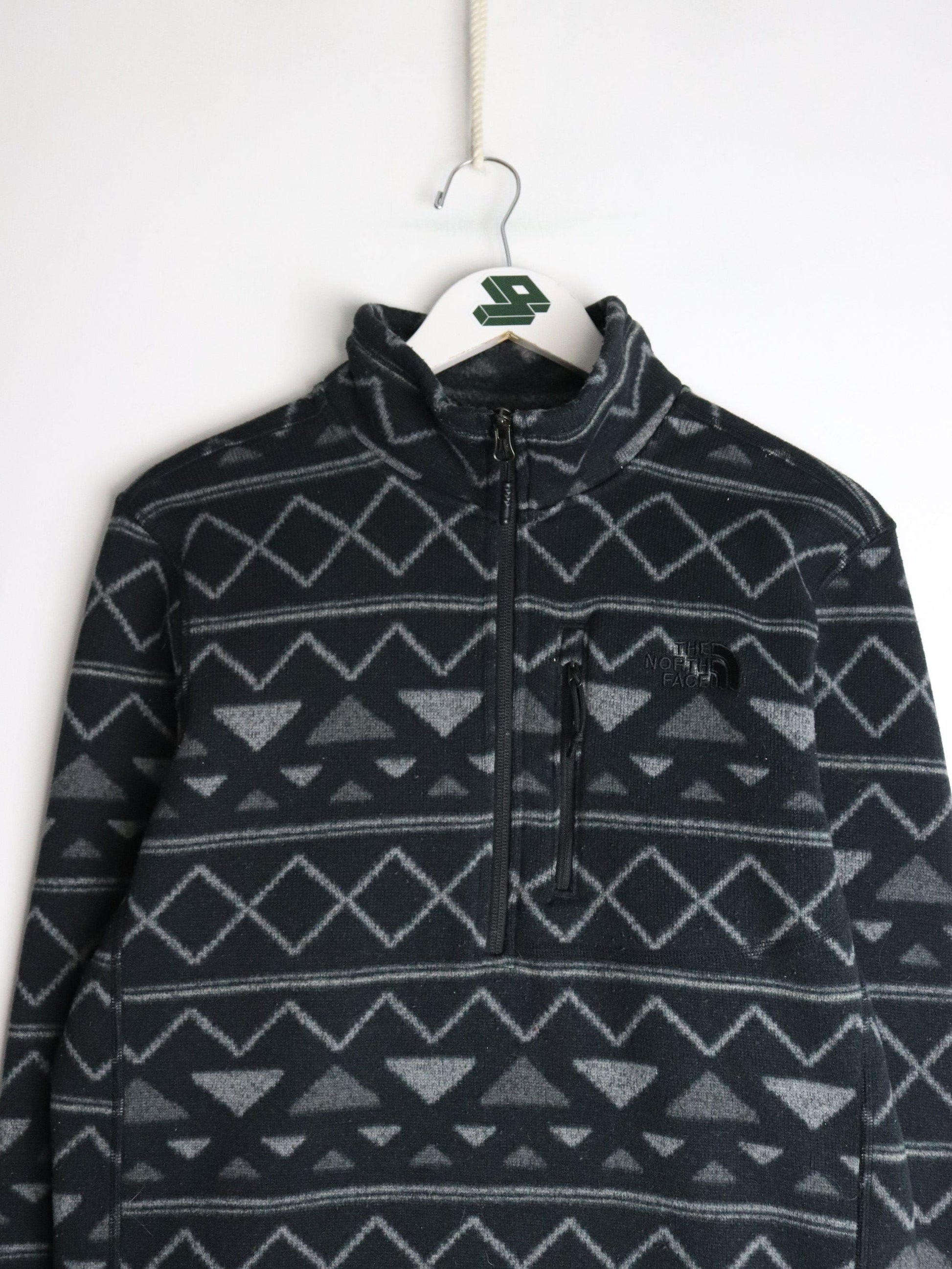 The North Face Sweatshirt Mens Small Black Quarter Zip
