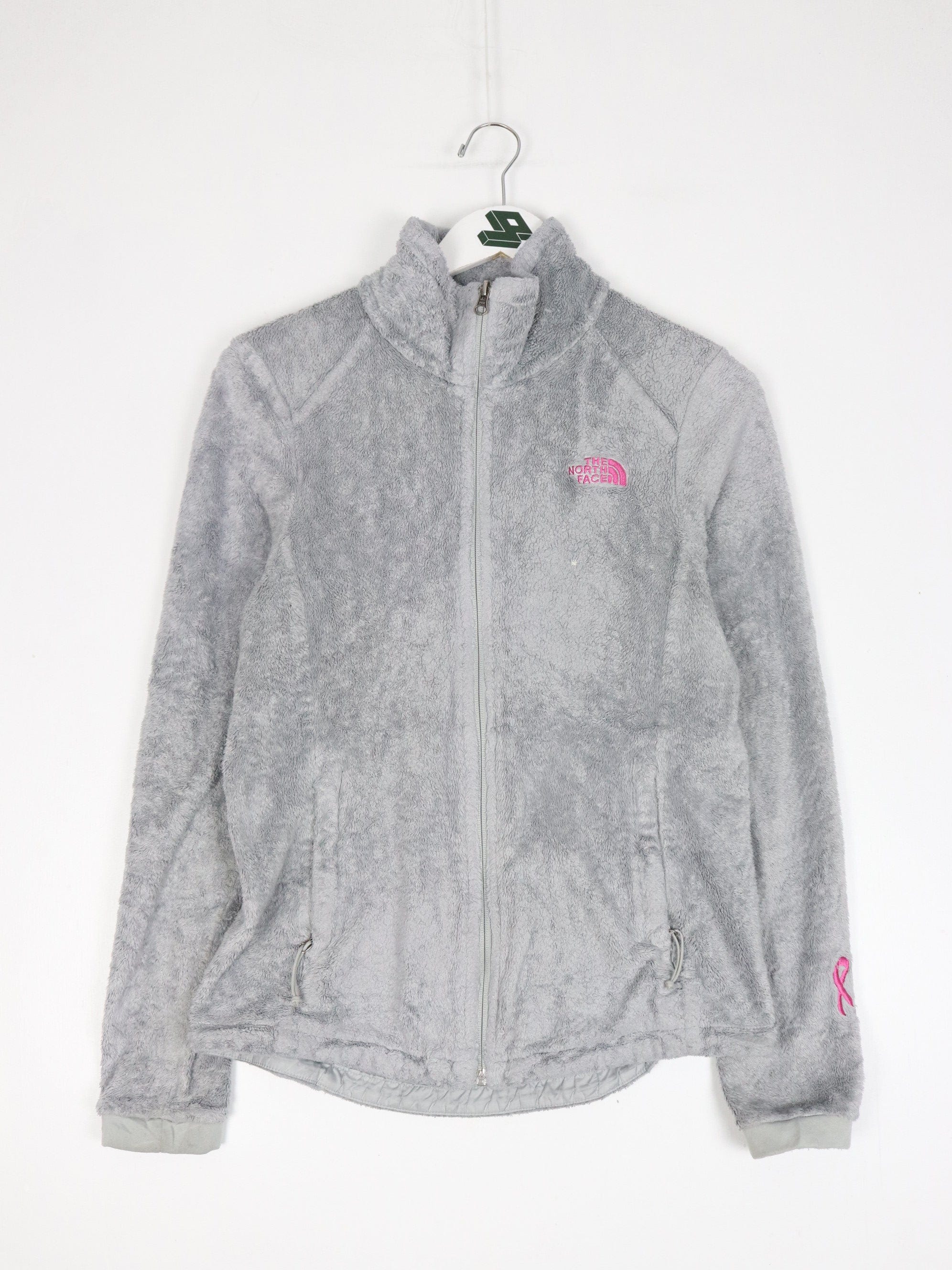 The North Face Womens Fleece Full Zip Jacket Grey Hoodie Size Small