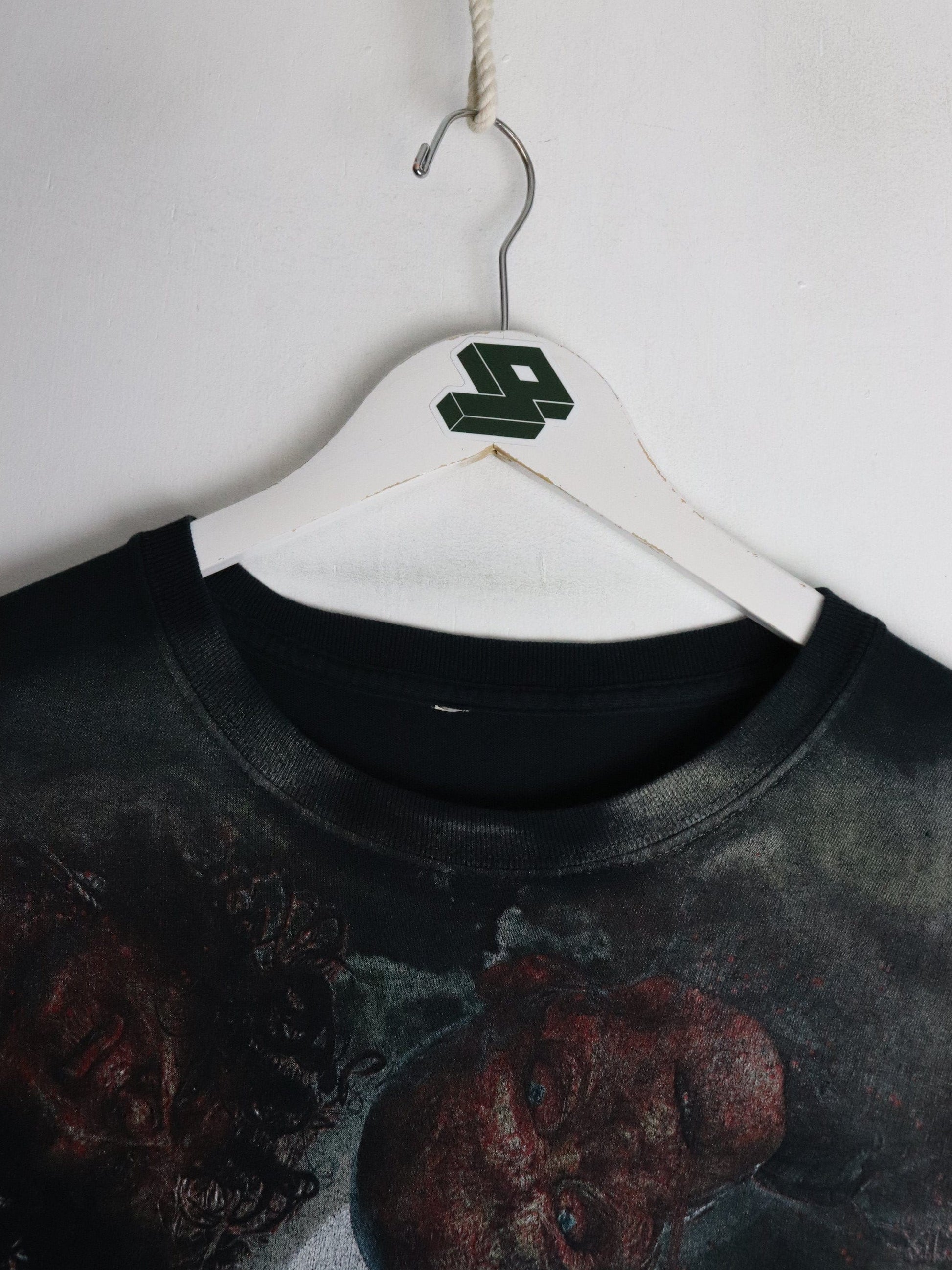 The Walking Dead T Shirt Mens Large Black All Over Print from propervintagecanada