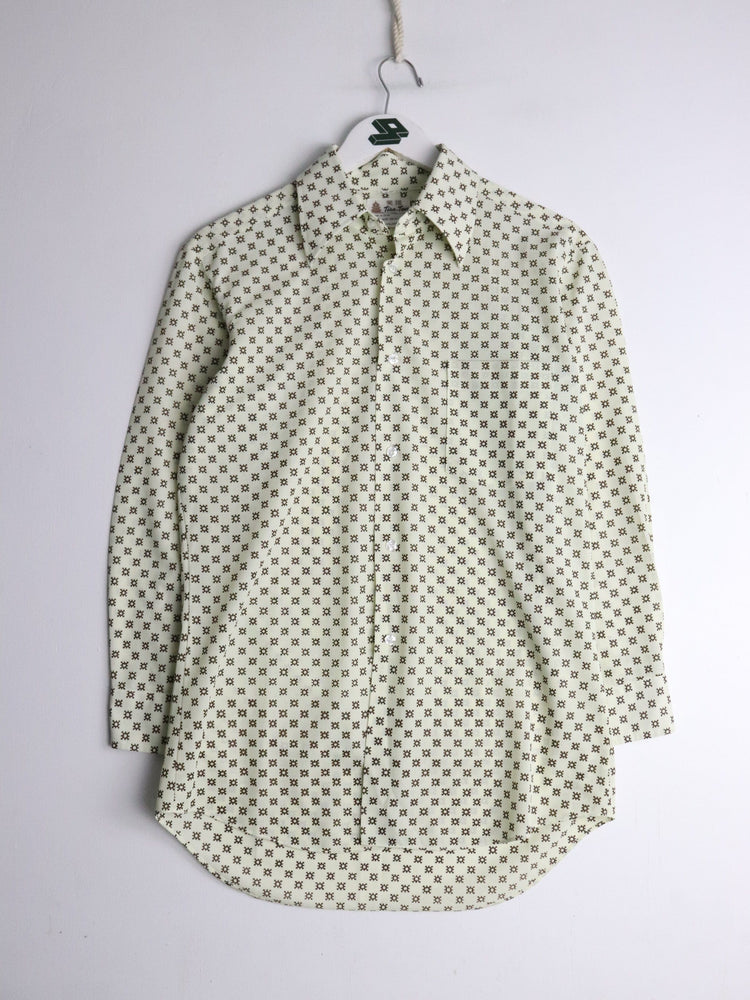 Tien Tan Shirt Womens 15 Small Beige Button Up from propervintagecanada