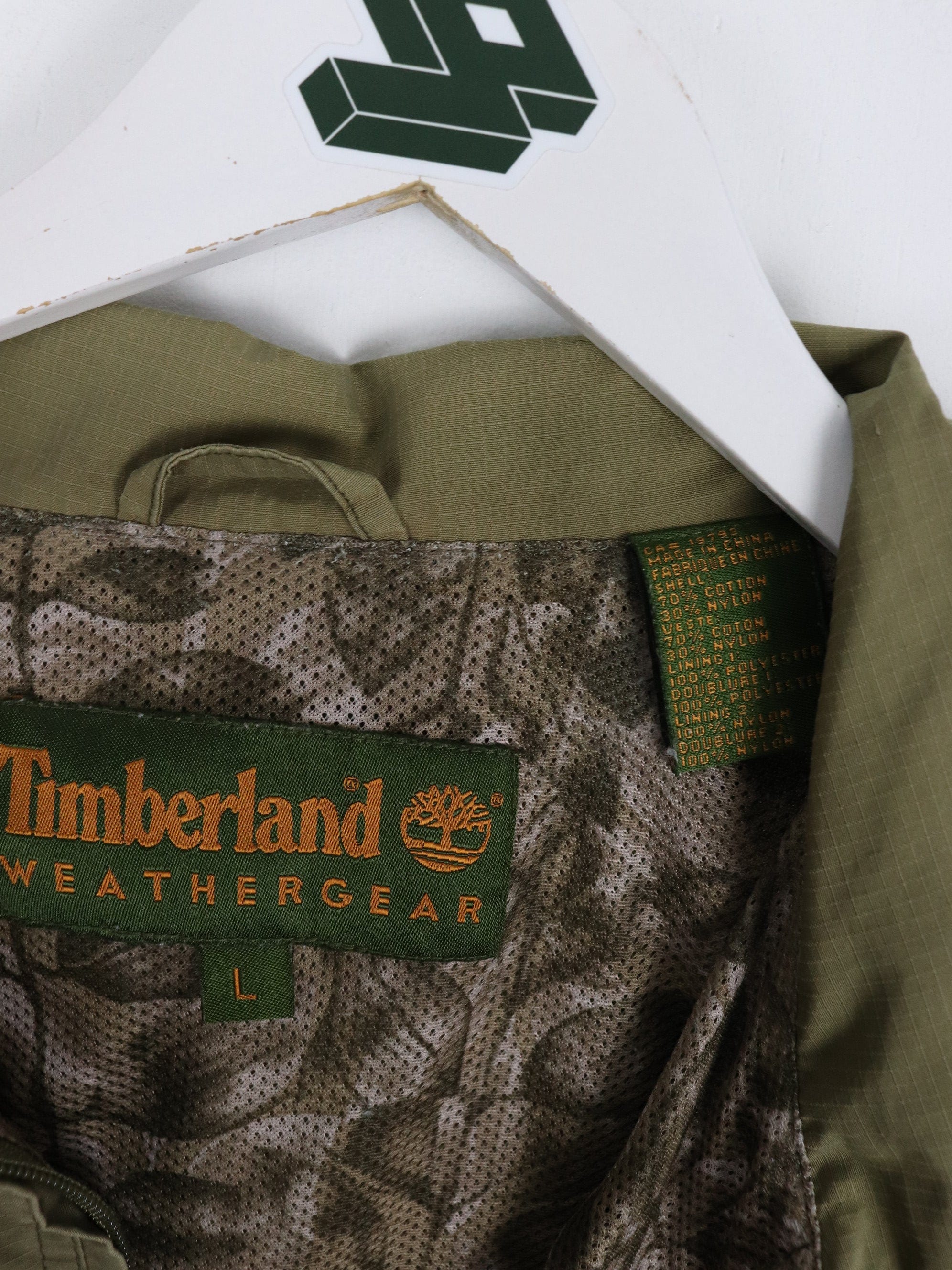 High quality Vintage Timberland Mens WeatherGear Jacket Coat Size Medium 1998 Rugged Khak