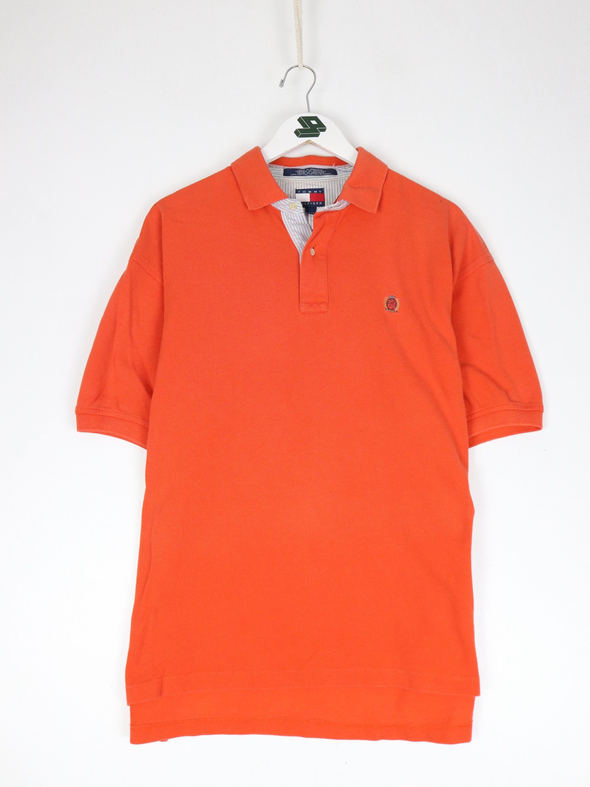 Vintage Tommy Hilfiger Polo Shirt Mens Large Orange Casual