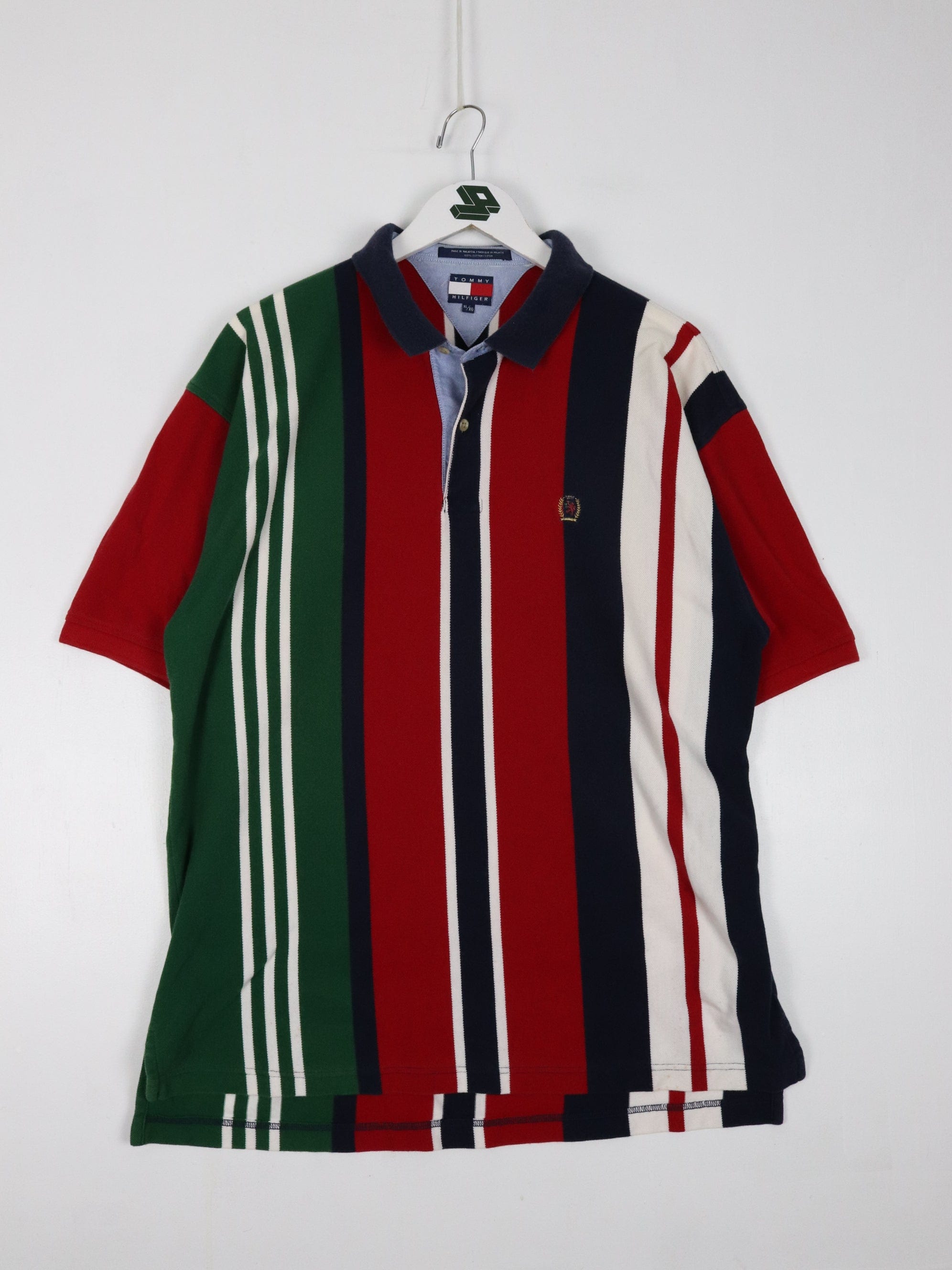 Vintage tommy hilfiger striped polo Clearance