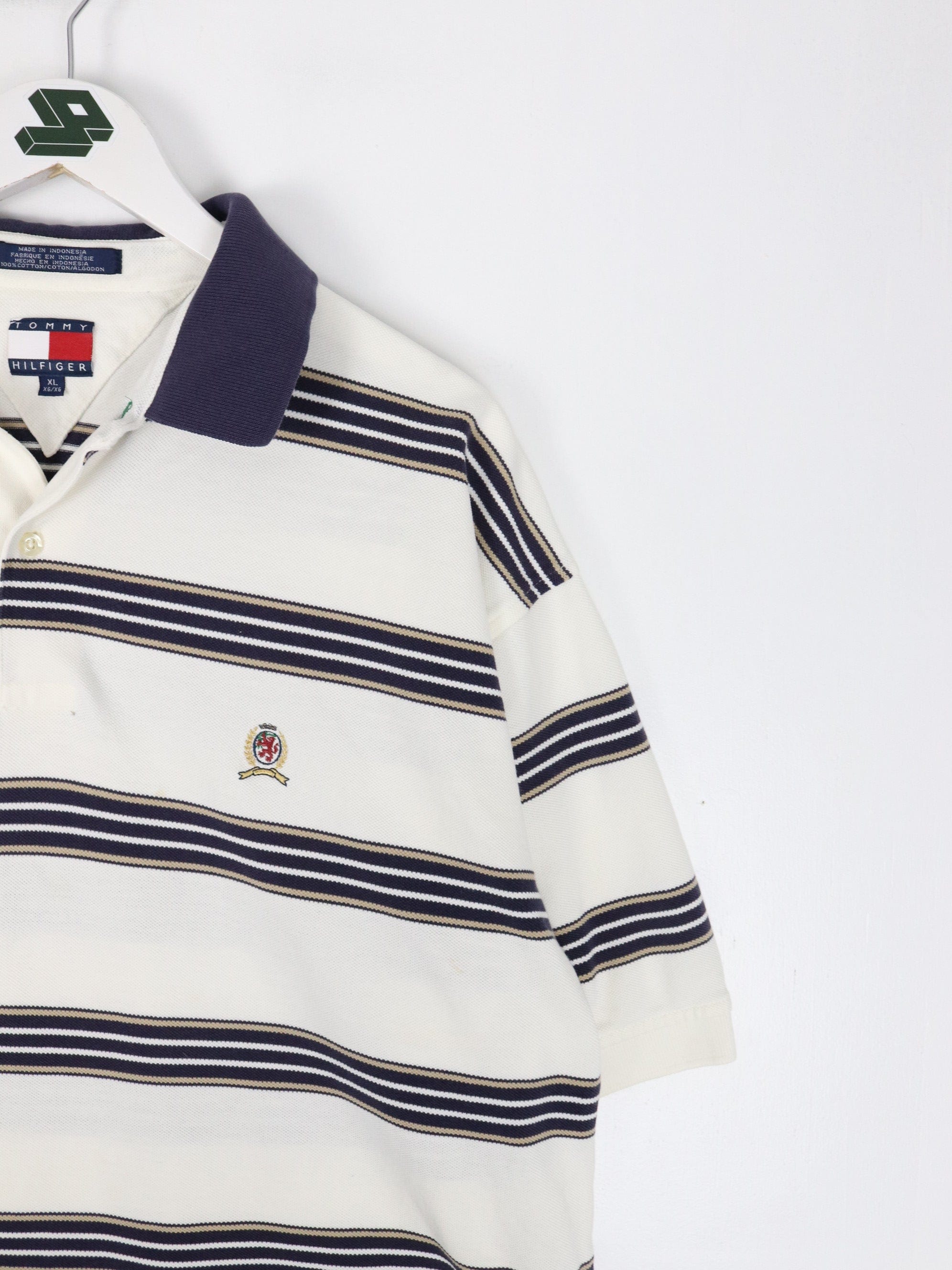 Tommy hilfiger men's sale striped collar polo