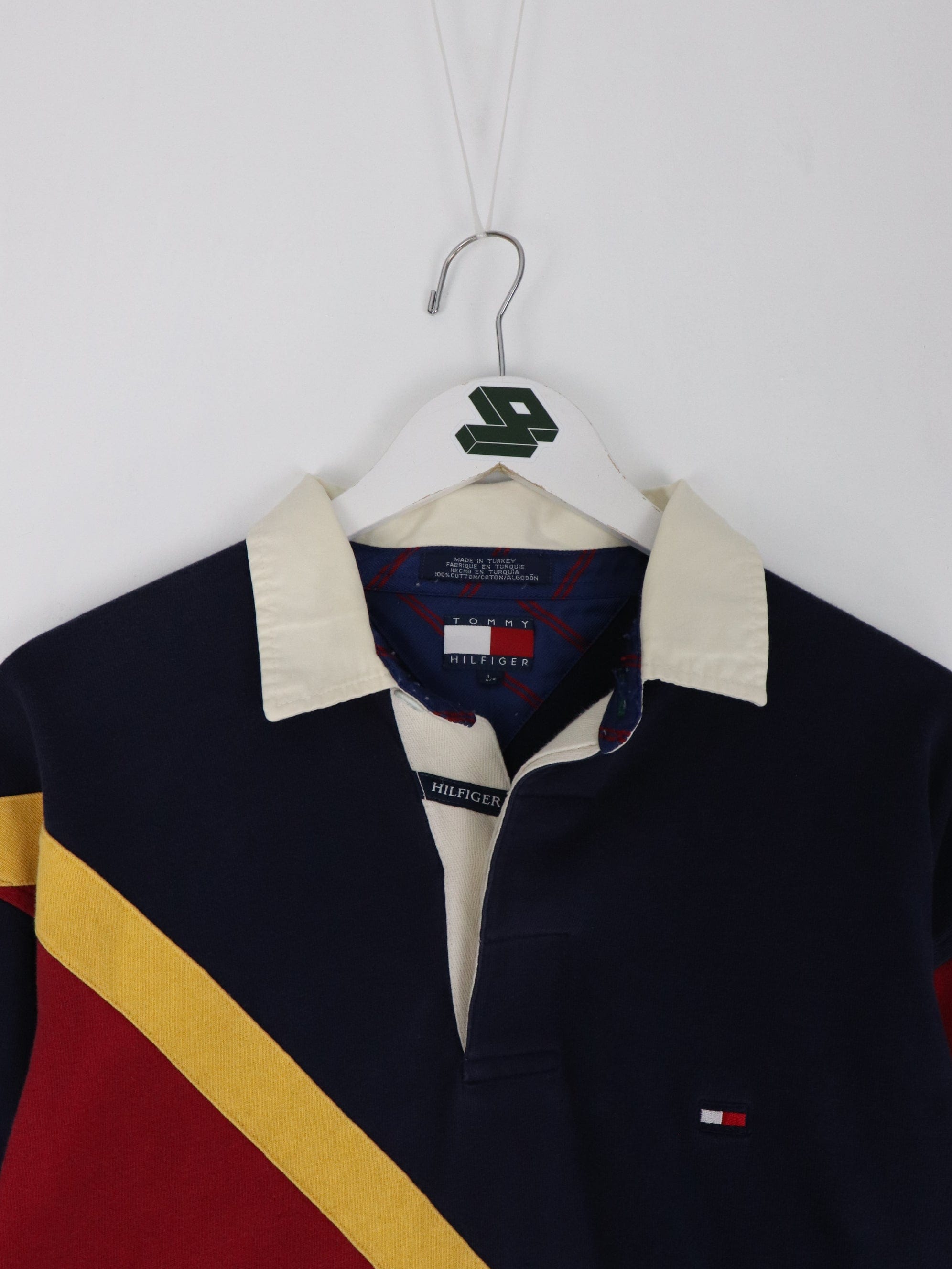 Vintage Tommy Hilfiger Shirt Mens Large Blue Rugby Polo Casual – Proper  Vintage