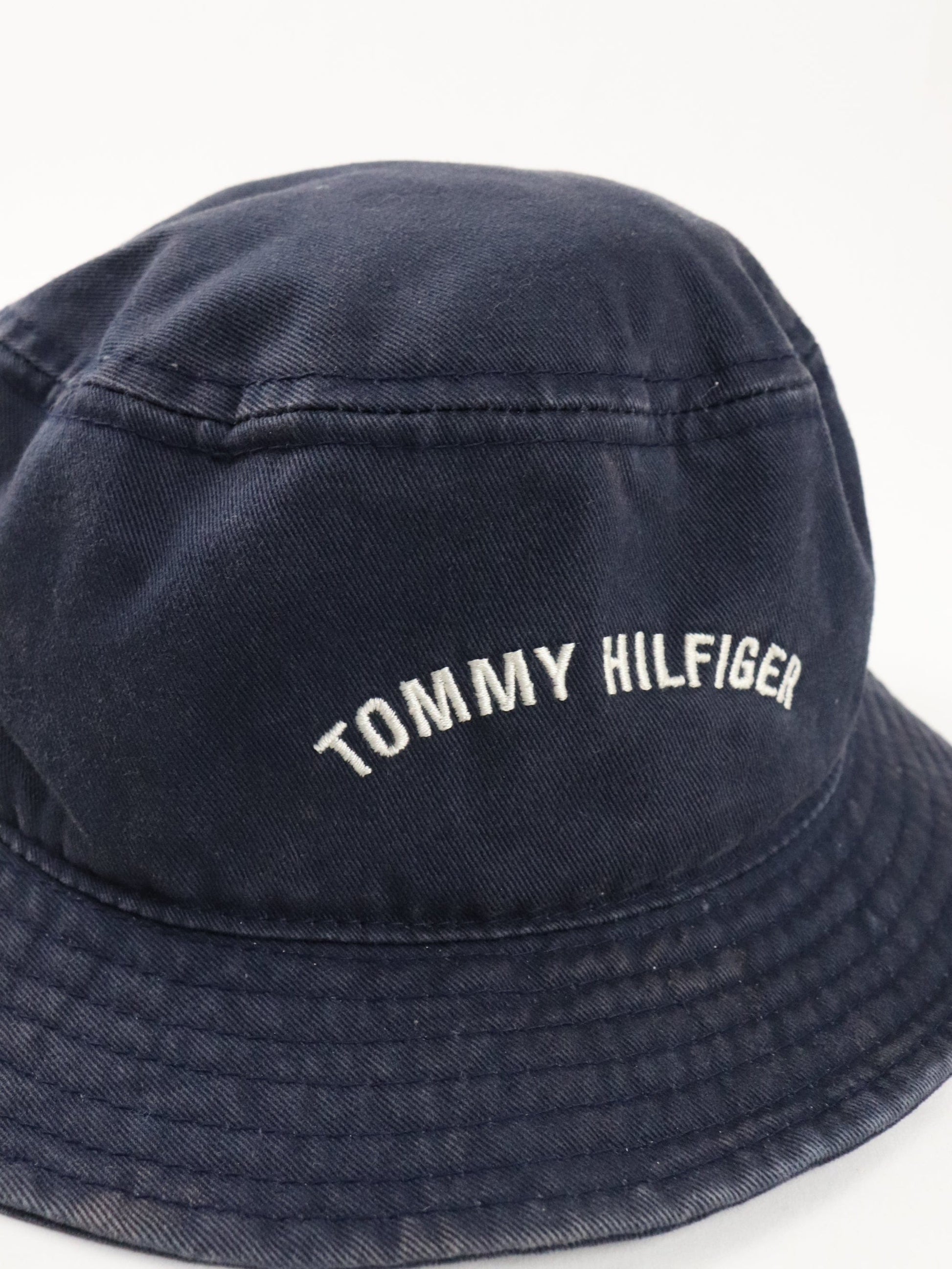 Vintage Tommy Hilfiger Bucket Hat Mens L/XL Blue Outdoors Flag