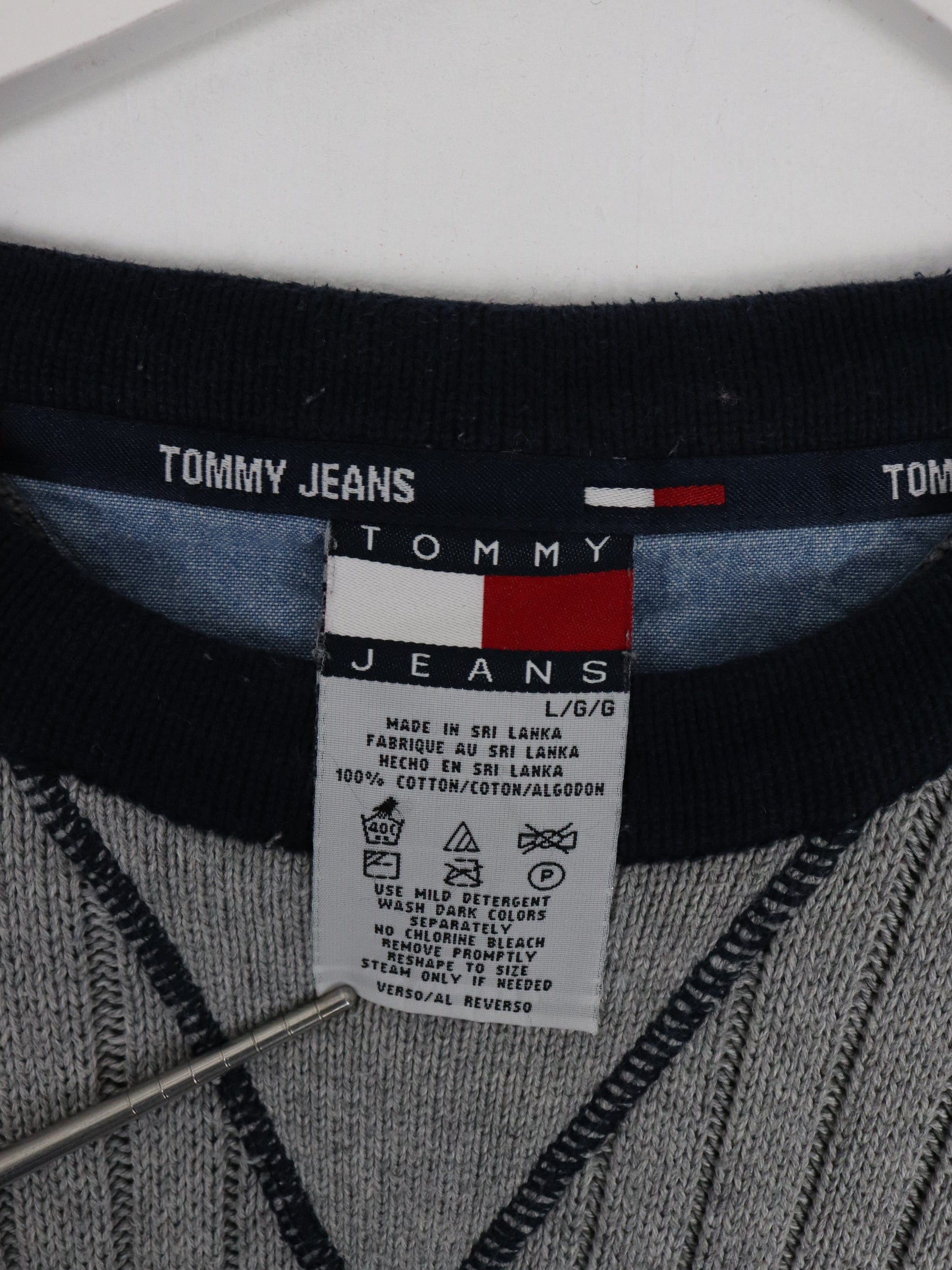 Vintage Tommy Hilfiger Sweater Mens XL Red Knit Flag Sweatshirt – Proper  Vintage