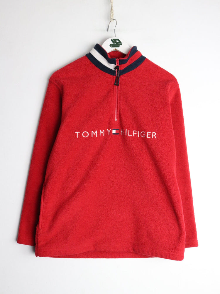 Tommy Hilfiger Sweater Youth Large Red Fleece from propervintagecanada