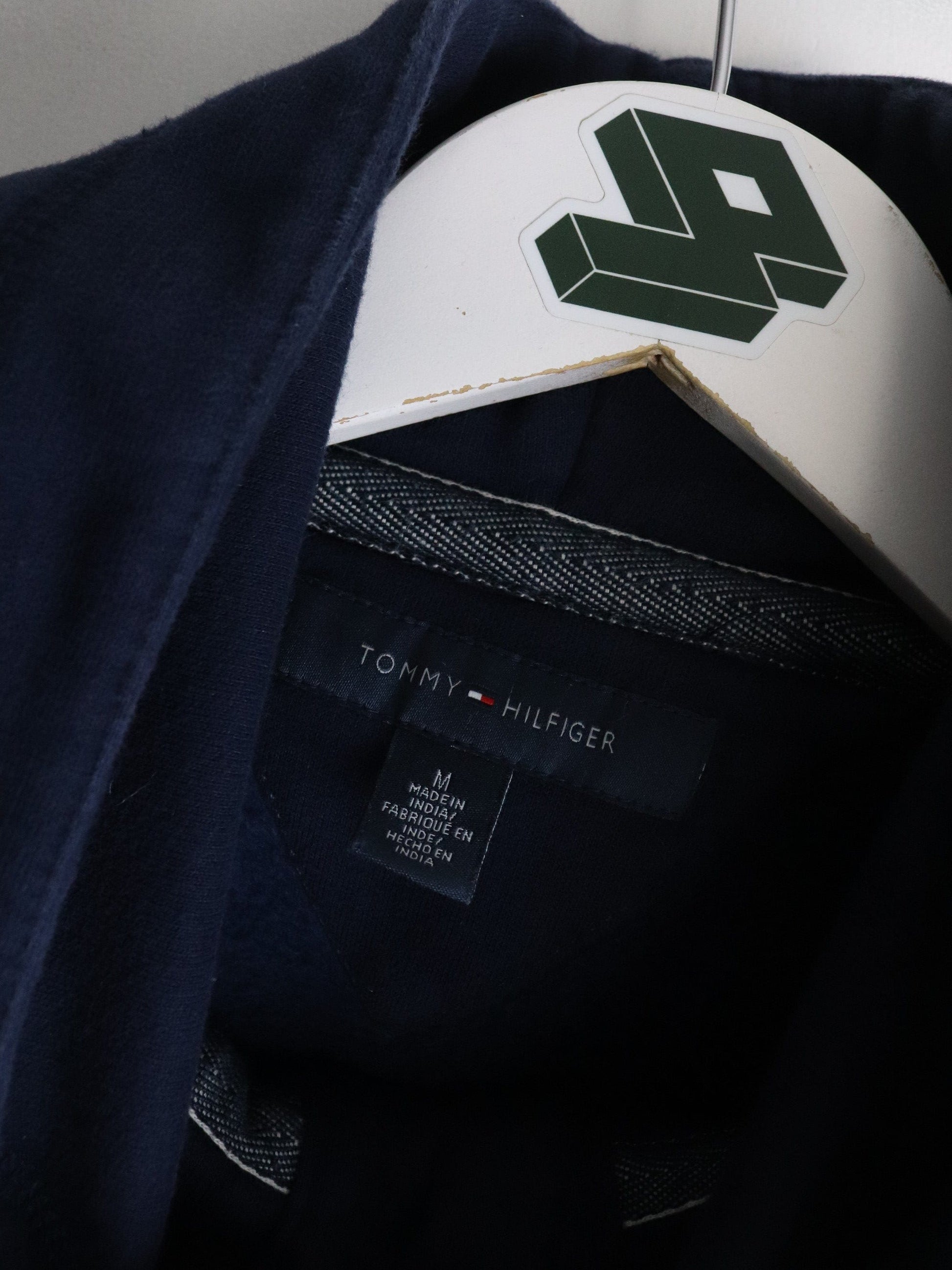 Tommy Hilfiger Sweatshirt Mens Medium Blue Hoodie from propervintagecanada