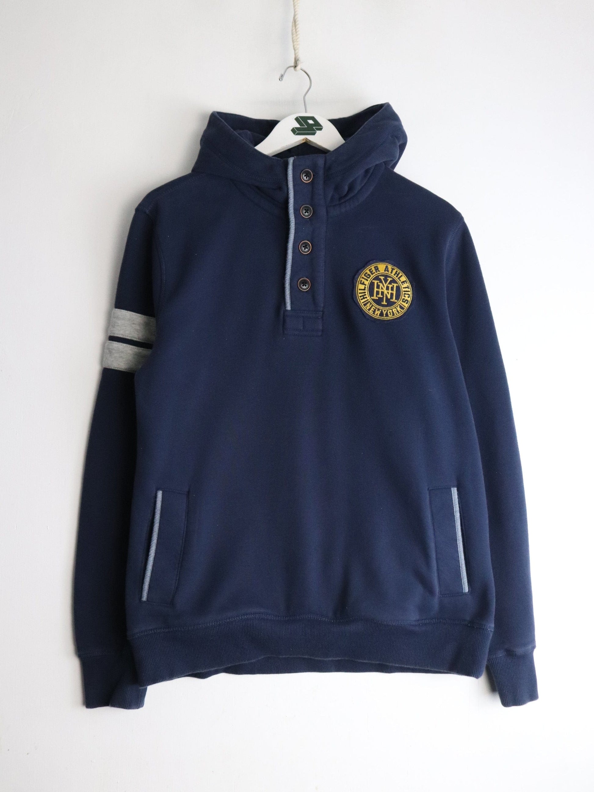 Tommy Hilfiger Sweatshirt Mens Medium Blue Hoodie from propervintagecanada