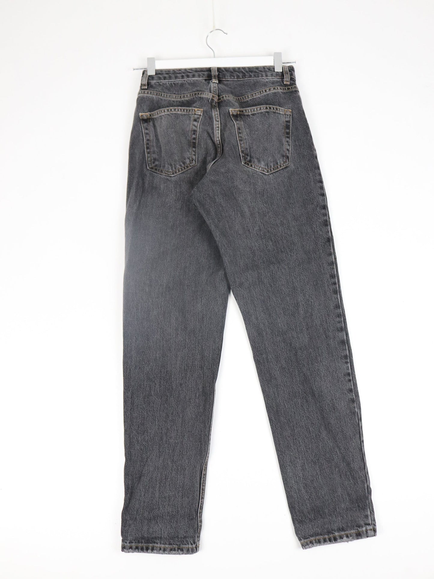 Topshop Pants Womens 25 x 30 Black Denim Jeans Mom High Waisted from propervintagecanada