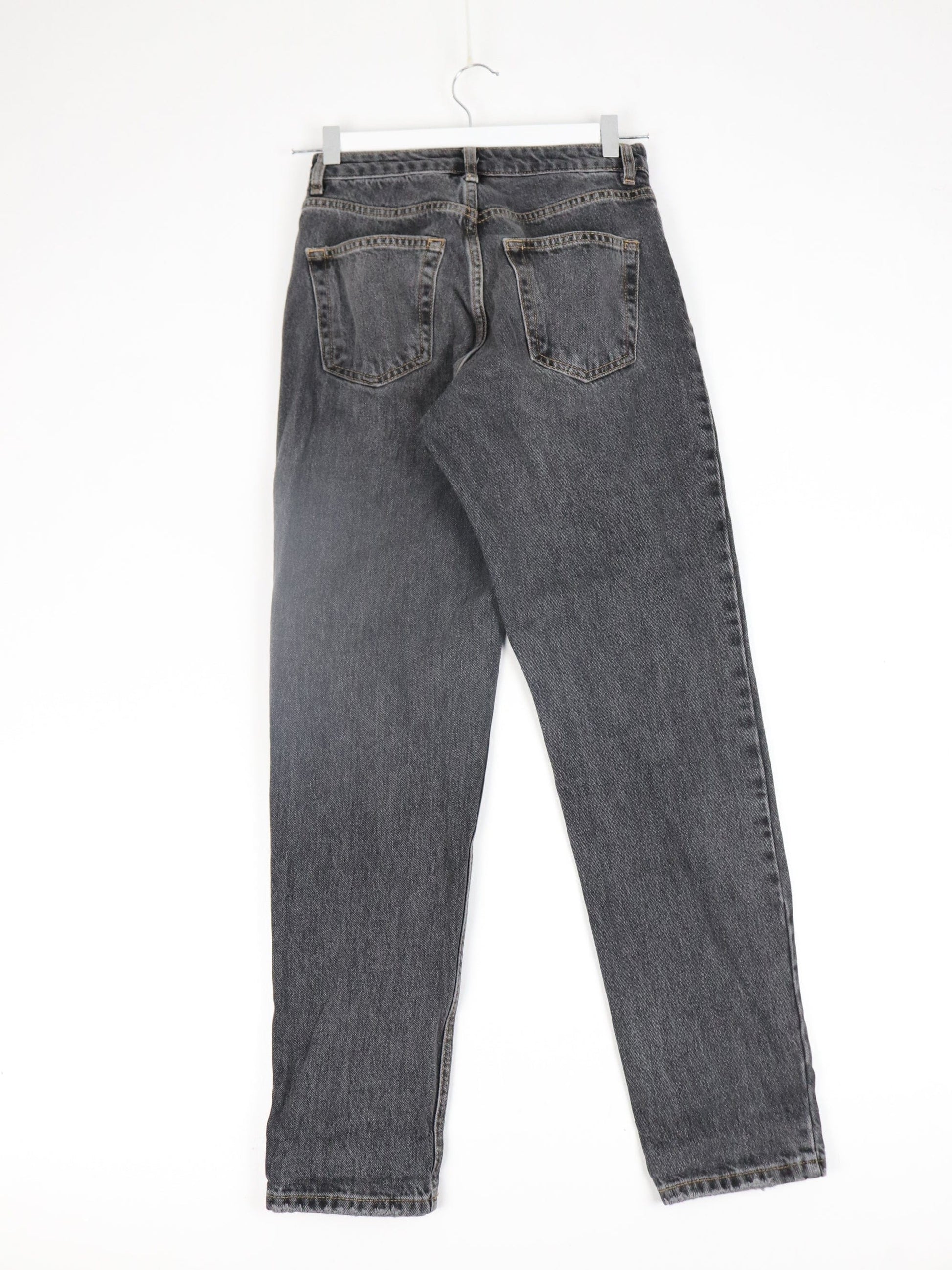 Topshop Pants Womens 25 x 30 Black Denim Jeans Mom High Waisted from propervintagecanada