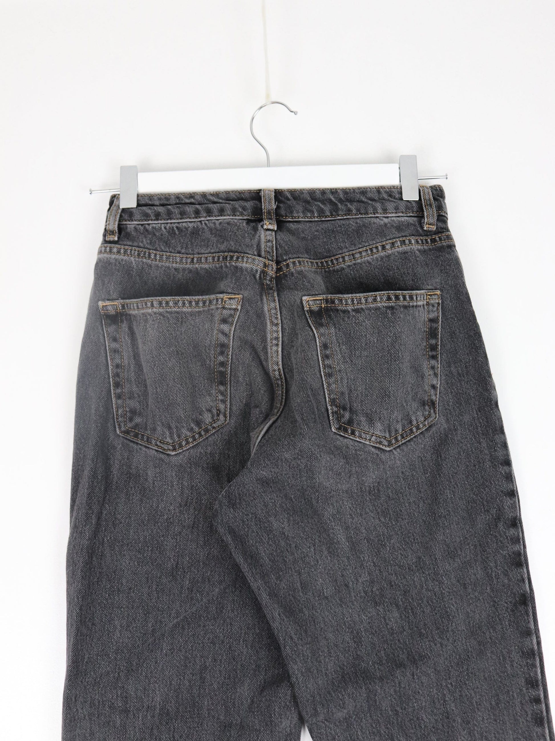 Topshop Pants Womens 25 x 30 Black Denim Jeans Mom High Waisted from propervintagecanada