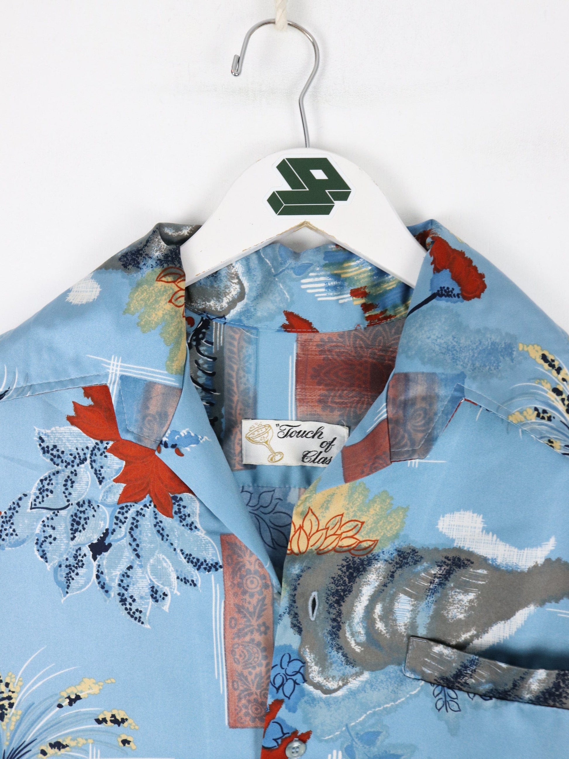 Touch of Class Shirt Mens Small Blue Button Up