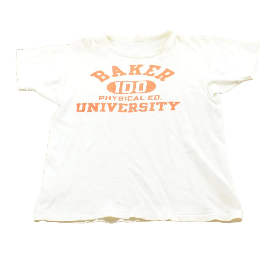 True Vintage 1960s Champion Baker University Physical Education Collegiate T-Shirt Mens M from propervintagecanada