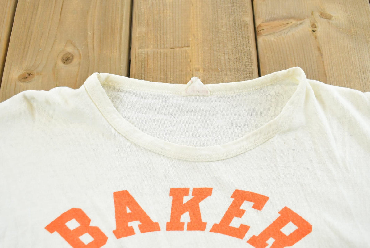True Vintage 1960s Champion Baker University Physical Education Collegiate T-Shirt Mens M from propervintagecanada