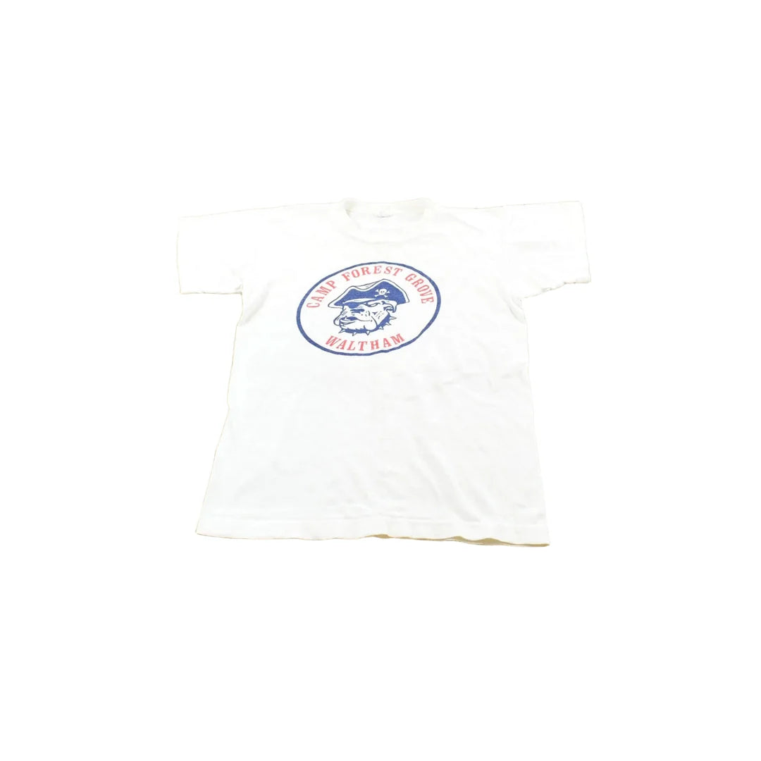 True Vintage 1960s Champion Camp Forest Grove Waltham Bulldogs T-Shirt Mens XS from propervintagecanada