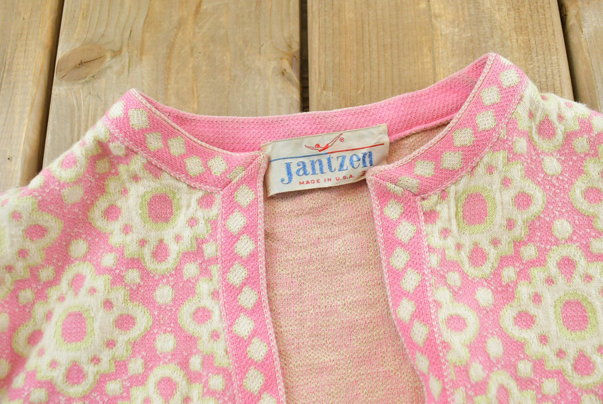 True Vintage 1960s Jantzen Buttonless Knit Cardigan Sweater Women's M / Made in USA / 60s Boho Mod Chic / Outerwear from propervintagecanada