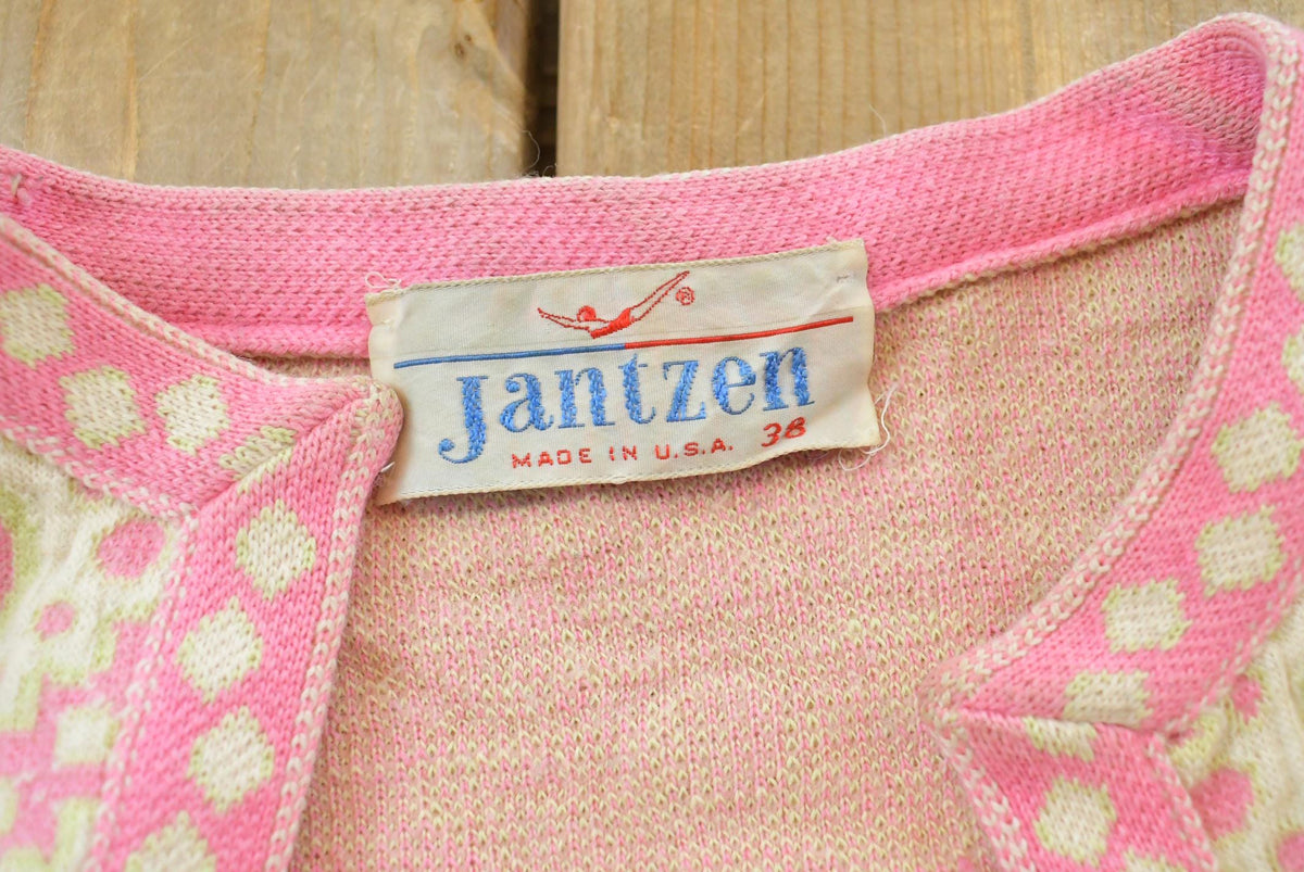 True Vintage 1960s Jantzen Buttonless Knit Cardigan Sweater Women's M / Made in USA / 60s Boho Mod Chic / Outerwear from propervintagecanada