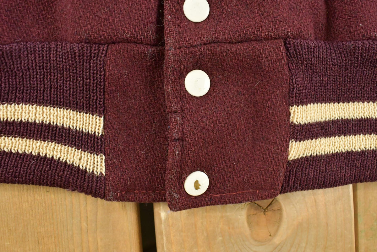 True Vintage 1960s Sporting Good Amarillo Chenille Patch Wool Varsity Bomber Jacket Men's M / 60s Sportswear / Made in USA from propervintagecanada