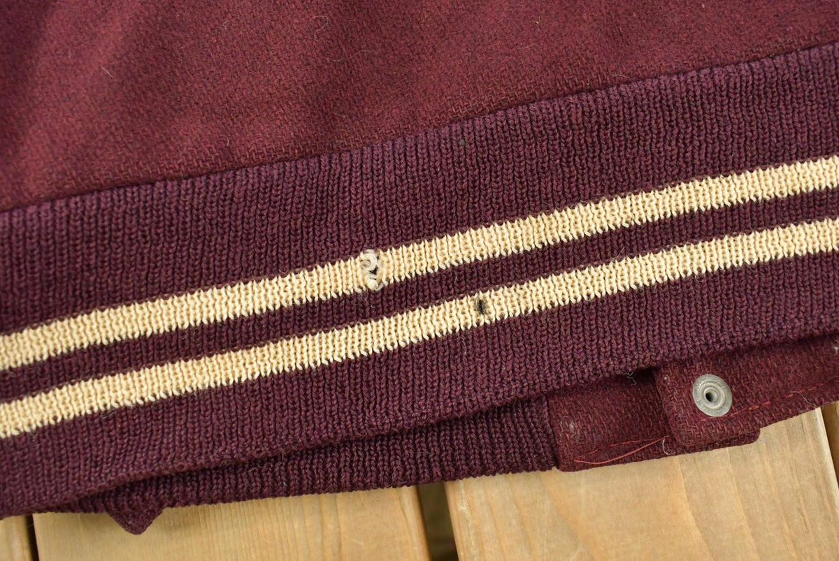 True Vintage 1960s Sporting Good Amarillo Chenille Patch Wool Varsity Bomber Jacket Men's M / 60s Sportswear / Made in USA from propervintagecanada