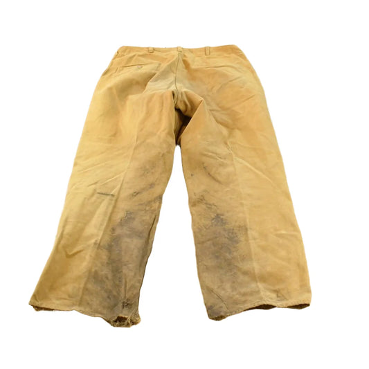 True Vintage 1960s Thrashed Blue Bill by Red Head Hunting Canvas Field Pants Men's 32 x 26 from propervintagecanada