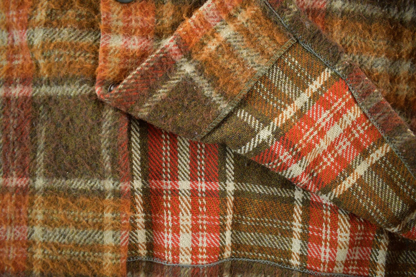 True Vintage 1960s Wool Flannel Button Up Shirt Jacket from propervintagecanada