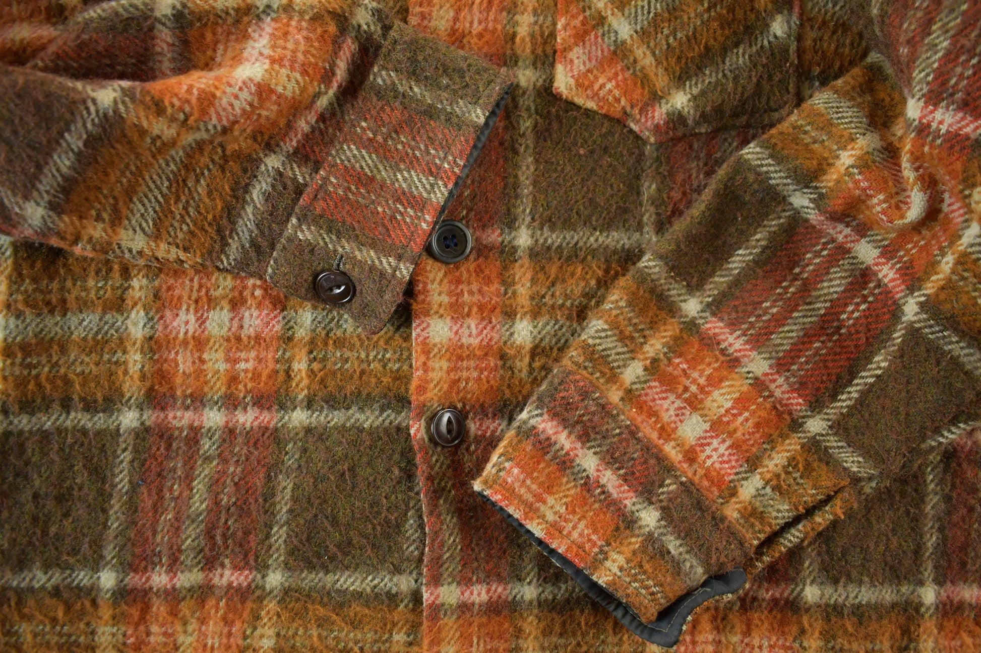 True Vintage 1960s Wool Flannel Button Up Shirt Jacket from propervintagecanada