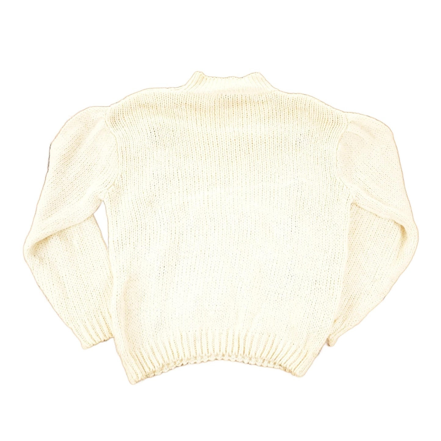 True Vintage 1970s Beldoch Popper Cable Knit Crewneck Sweater Women's L from propervintagecanada