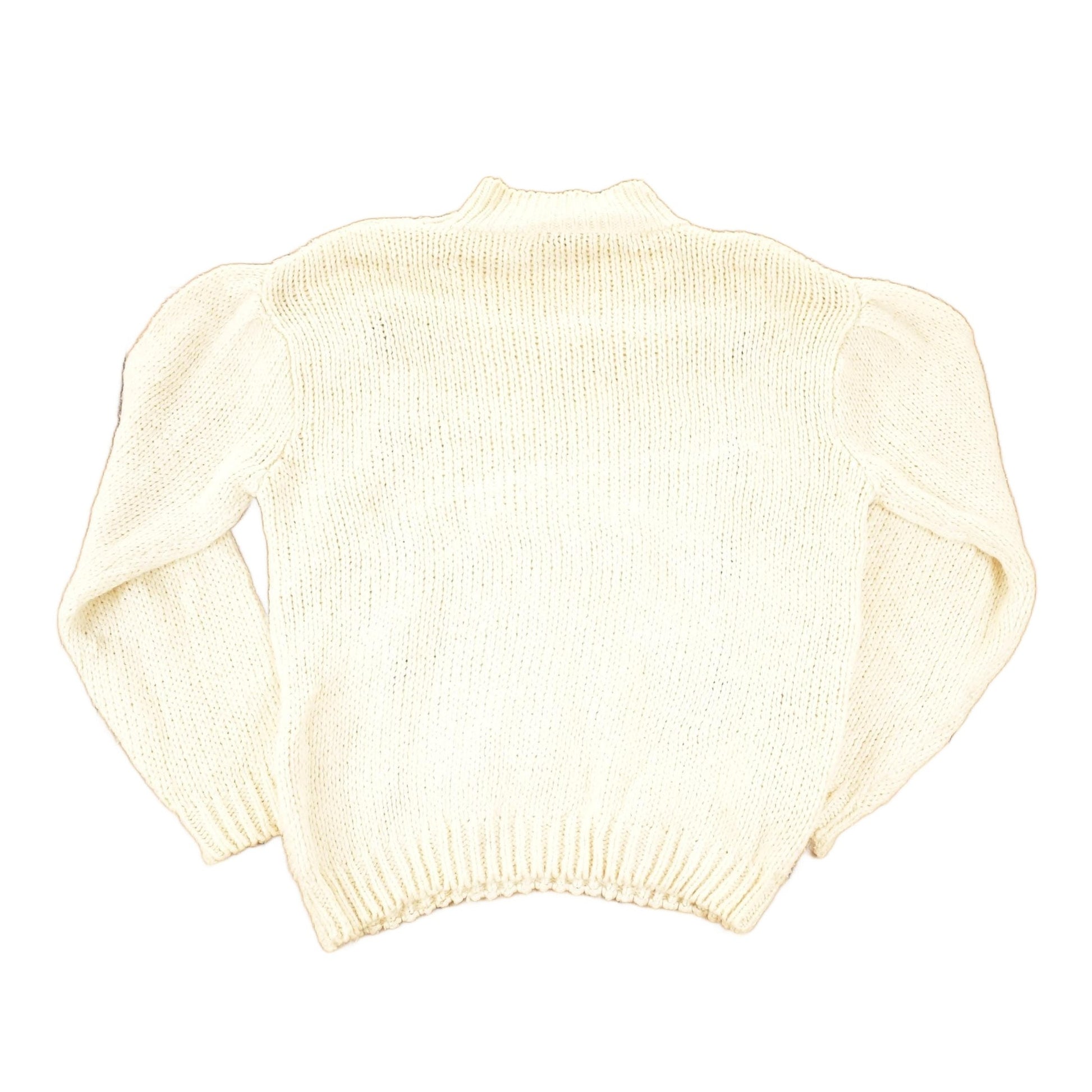True Vintage 1970s Beldoch Popper Cable Knit Crewneck Sweater Women's L from propervintagecanada