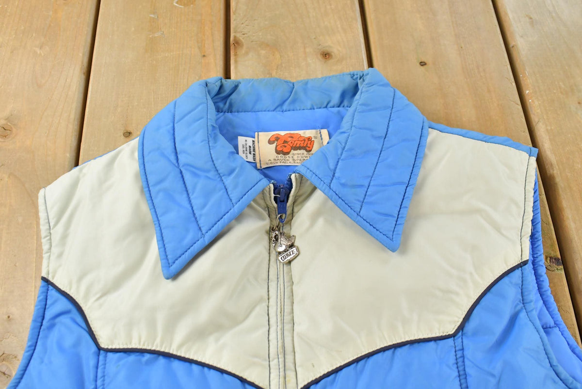 True Vintage 1970s Comfy Goose Down Western Puffer Vest Jacket Men's S from propervintagecanada