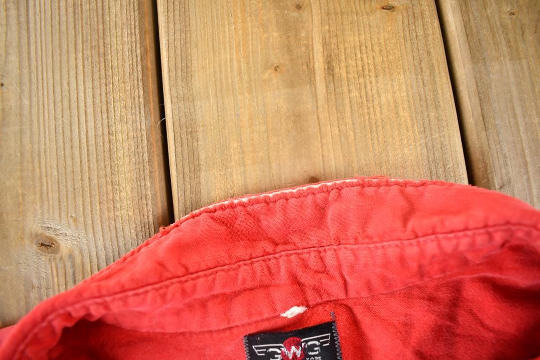 True Vintage 1970s GWG Red Button Up Flannel Shirt Men's Large from propervintagecanada
